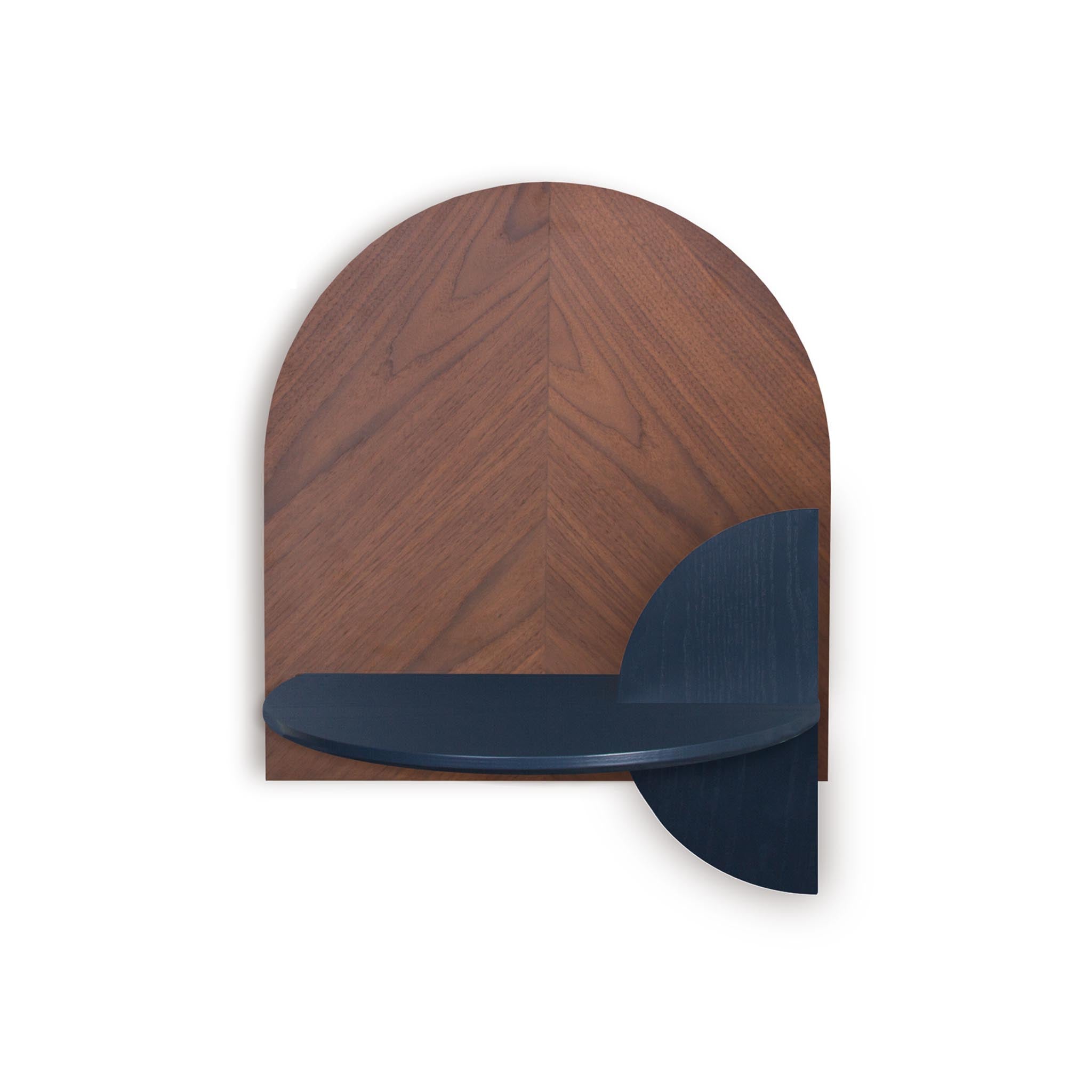 Alba Mesita de noche flotante DUO · Espiga de nogal