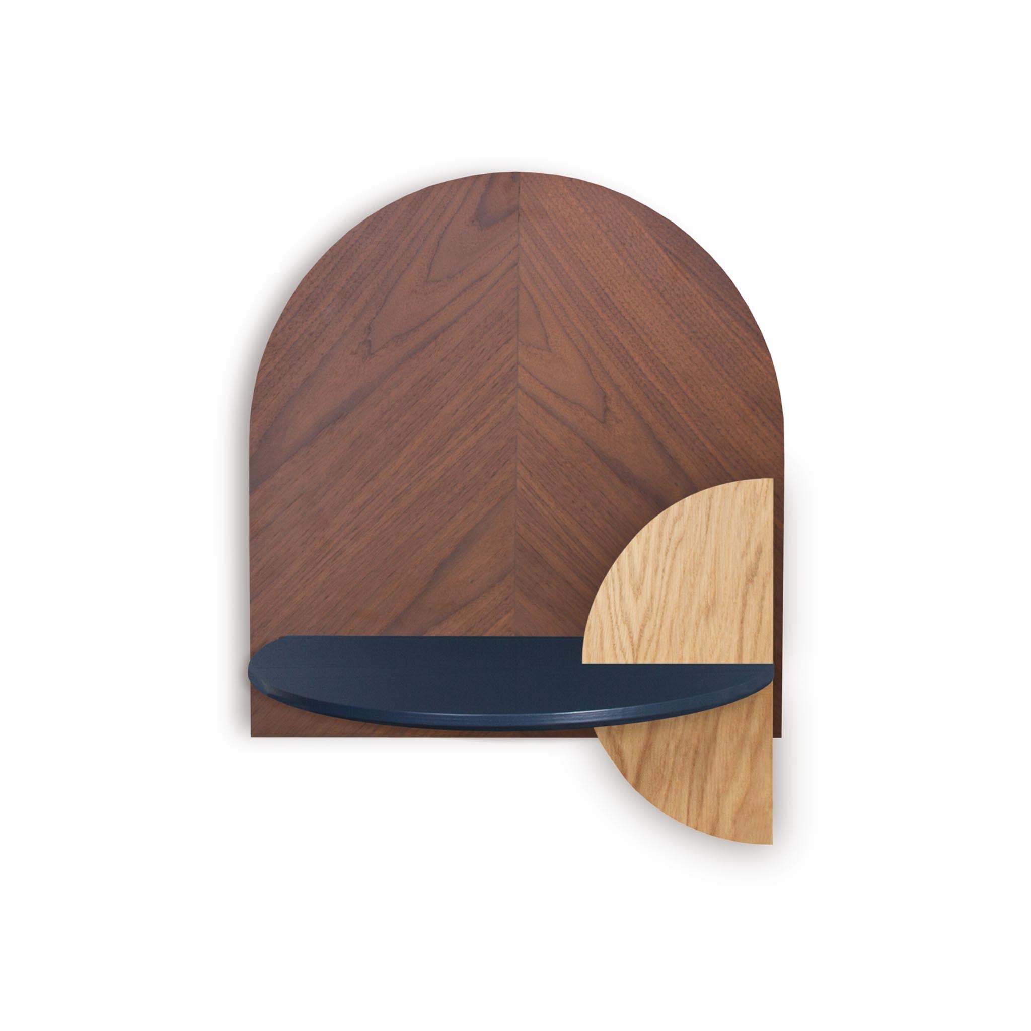 Alba Mesita de noche flotante DUO · Espiga de nogal