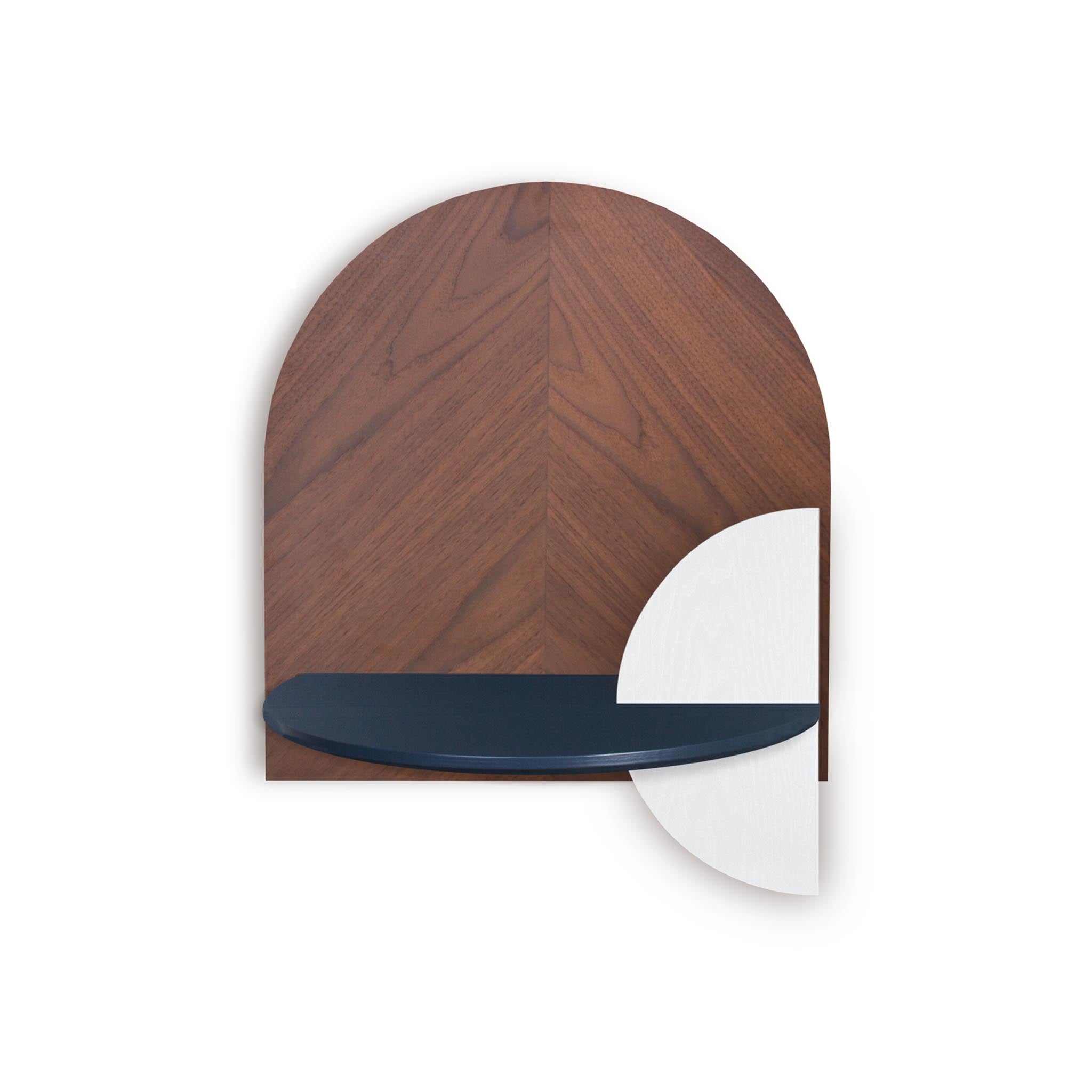 Alba Mesita de noche flotante DUO · Espiga de nogal