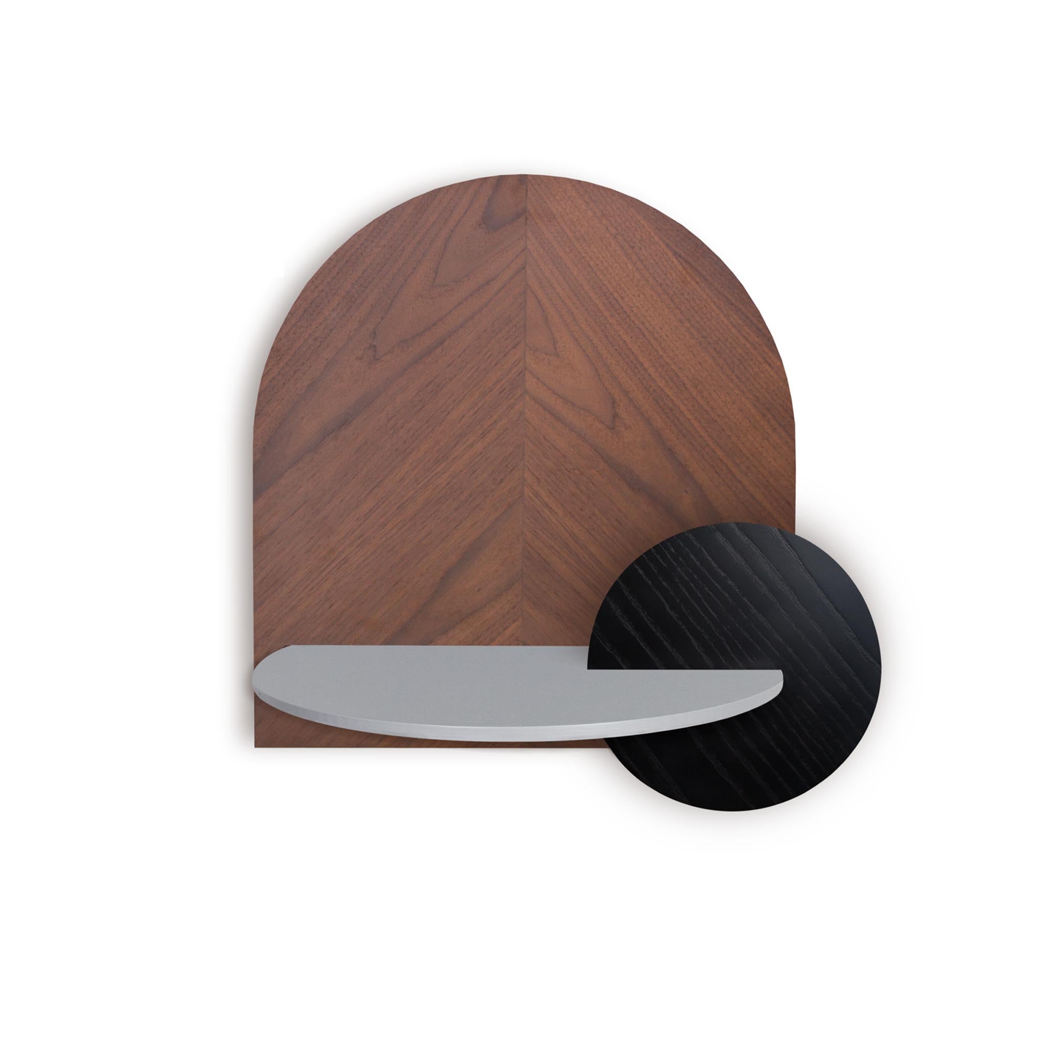 Alba Mesita de noche flotante DUO · Espiga de nogal