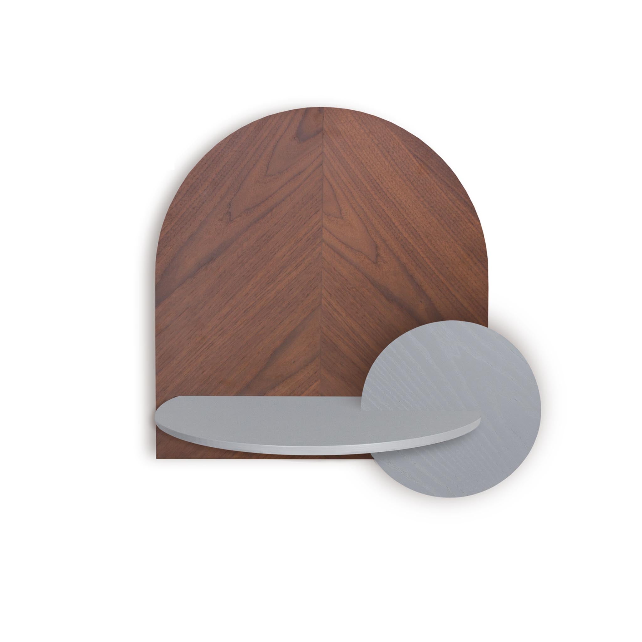 Alba Mesita de noche flotante DUO · Espiga de nogal