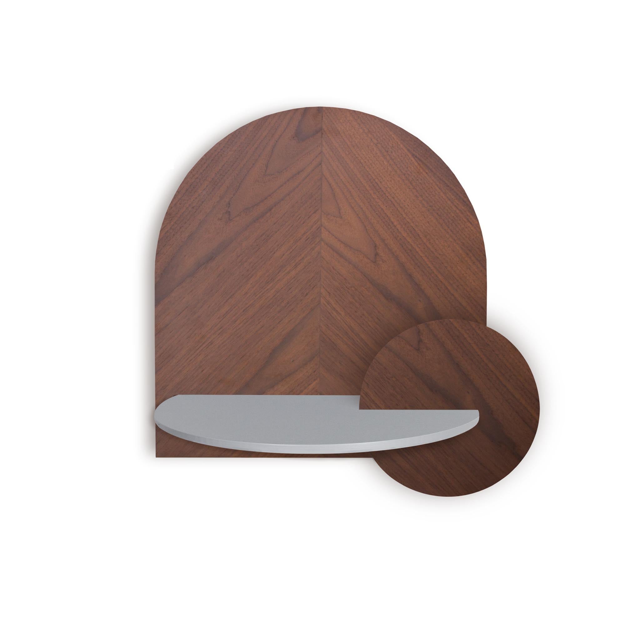 Alba Mesita de noche flotante DUO · Espiga de nogal