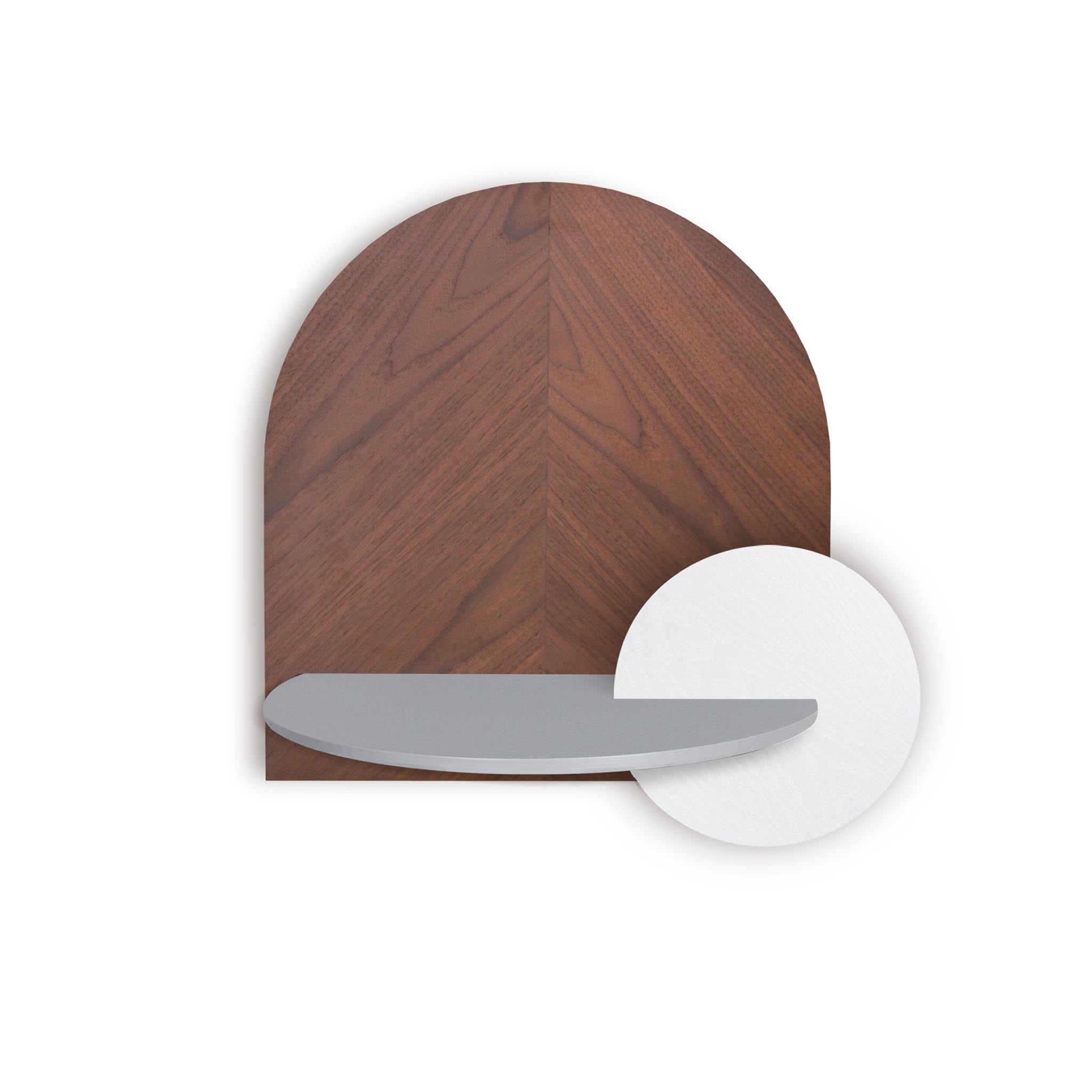 Alba Mesita de noche flotante DUO · Espiga de nogal