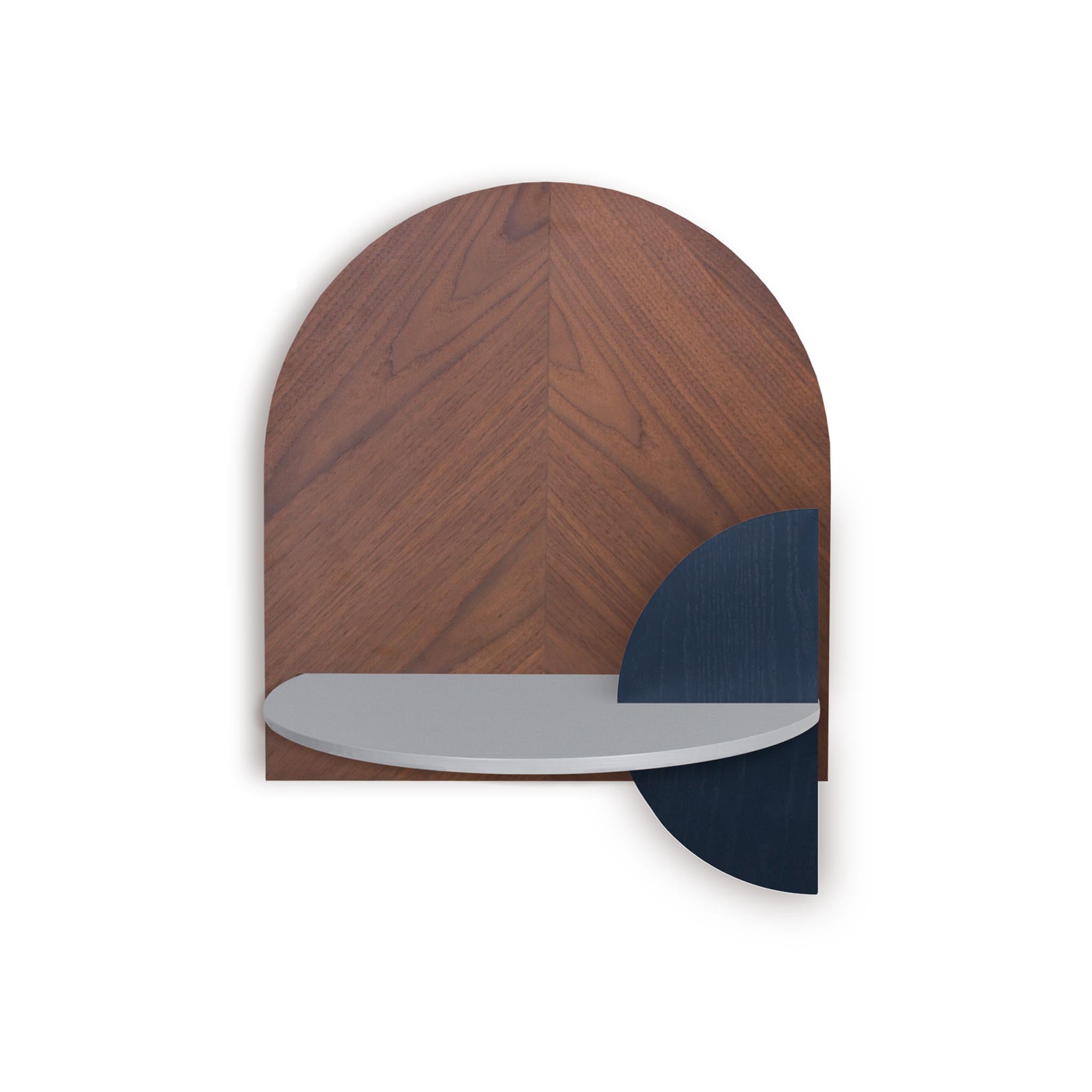 Alba Mesita de noche flotante DUO · Espiga de nogal