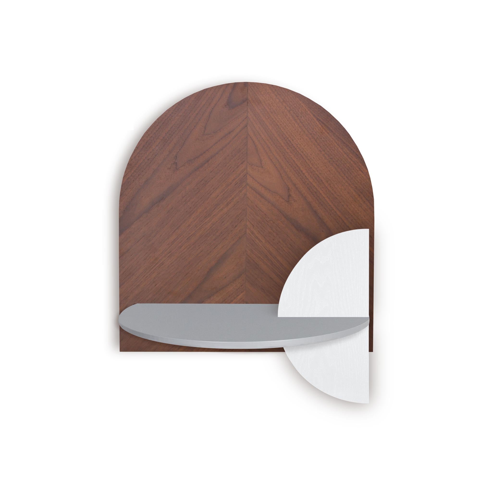 Alba Mesita de noche flotante DUO · Espiga de nogal