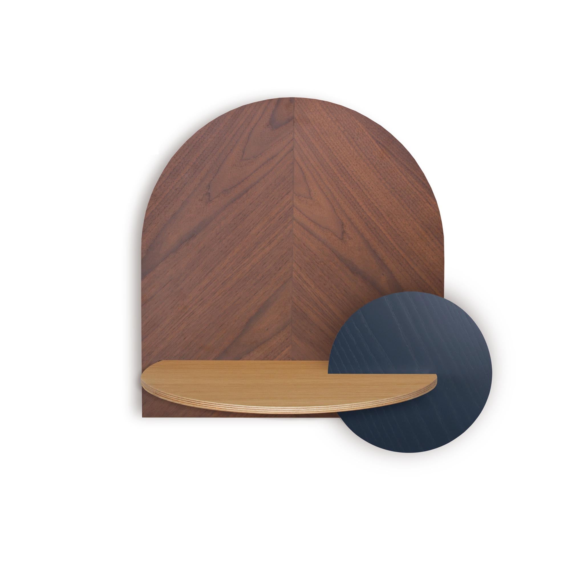 Alba Mesita de noche flotante DUO · Espiga de nogal