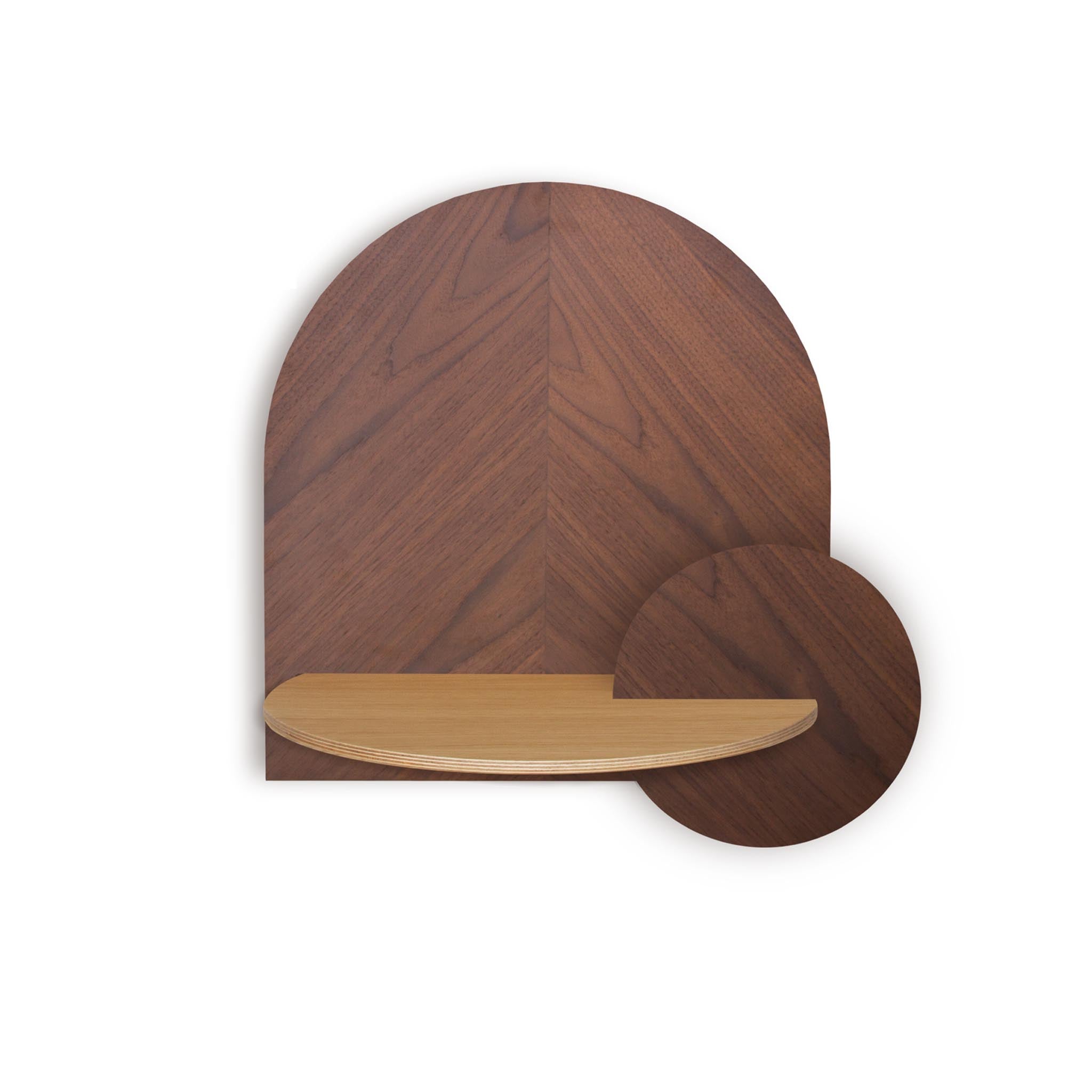 Alba Mesita de noche flotante DUO · Espiga de nogal