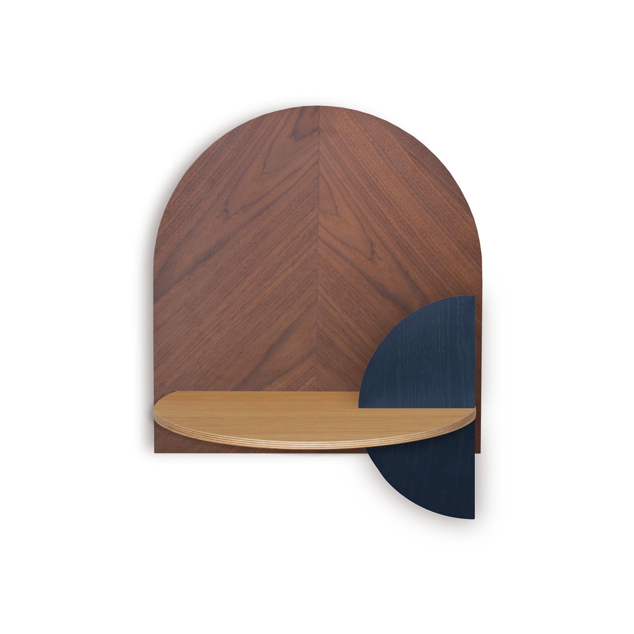 Alba Mesita de noche flotante DUO · Espiga de nogal