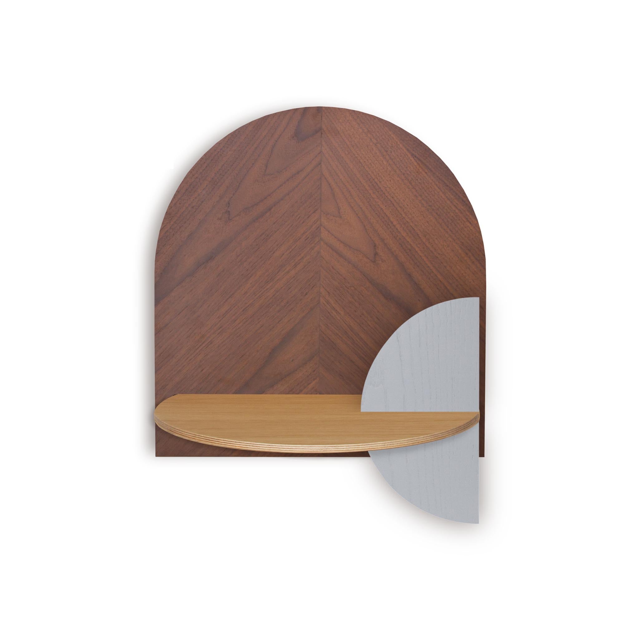 Alba Mesita de noche flotante DUO · Espiga de nogal