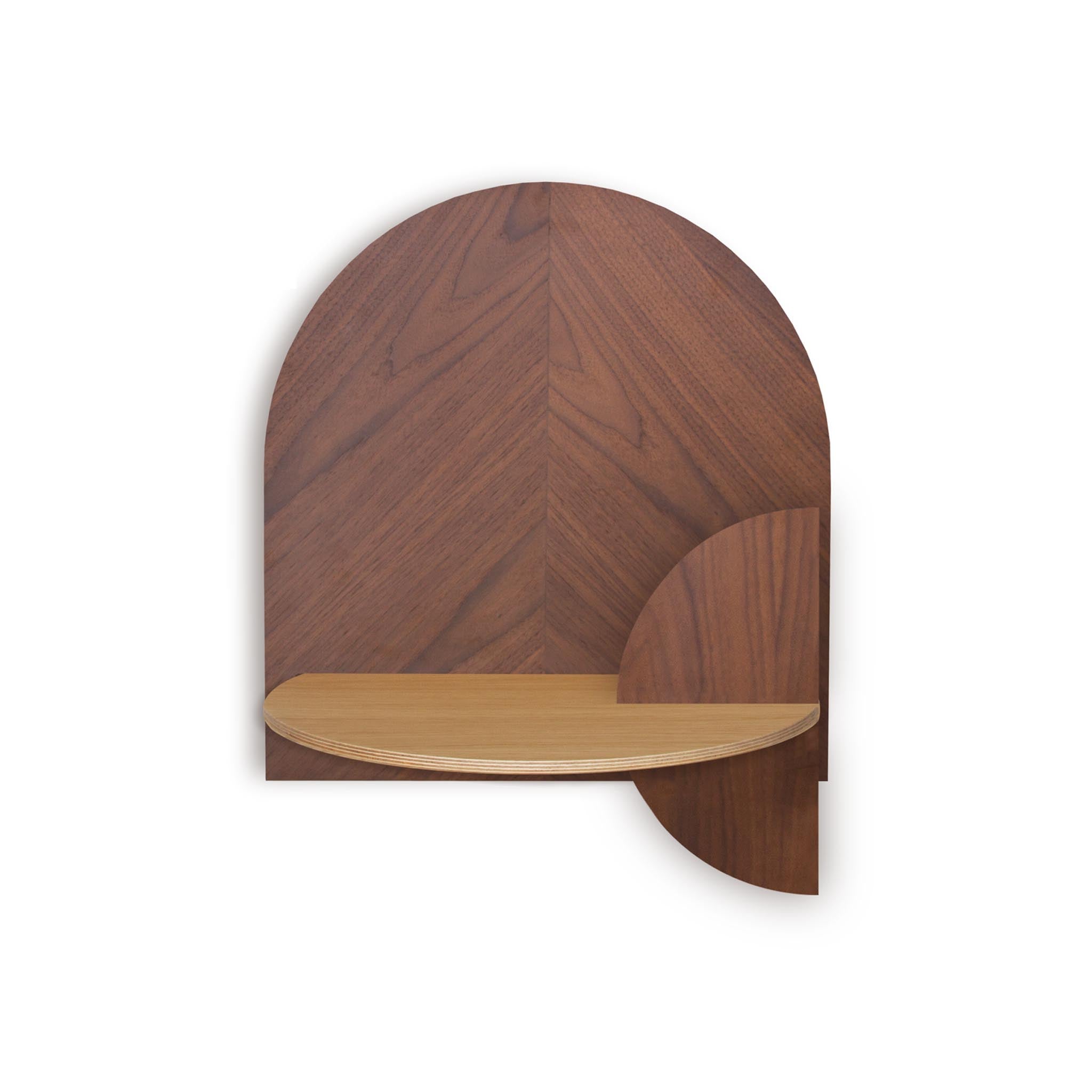 Alba Mesita de noche flotante DUO · Espiga de nogal