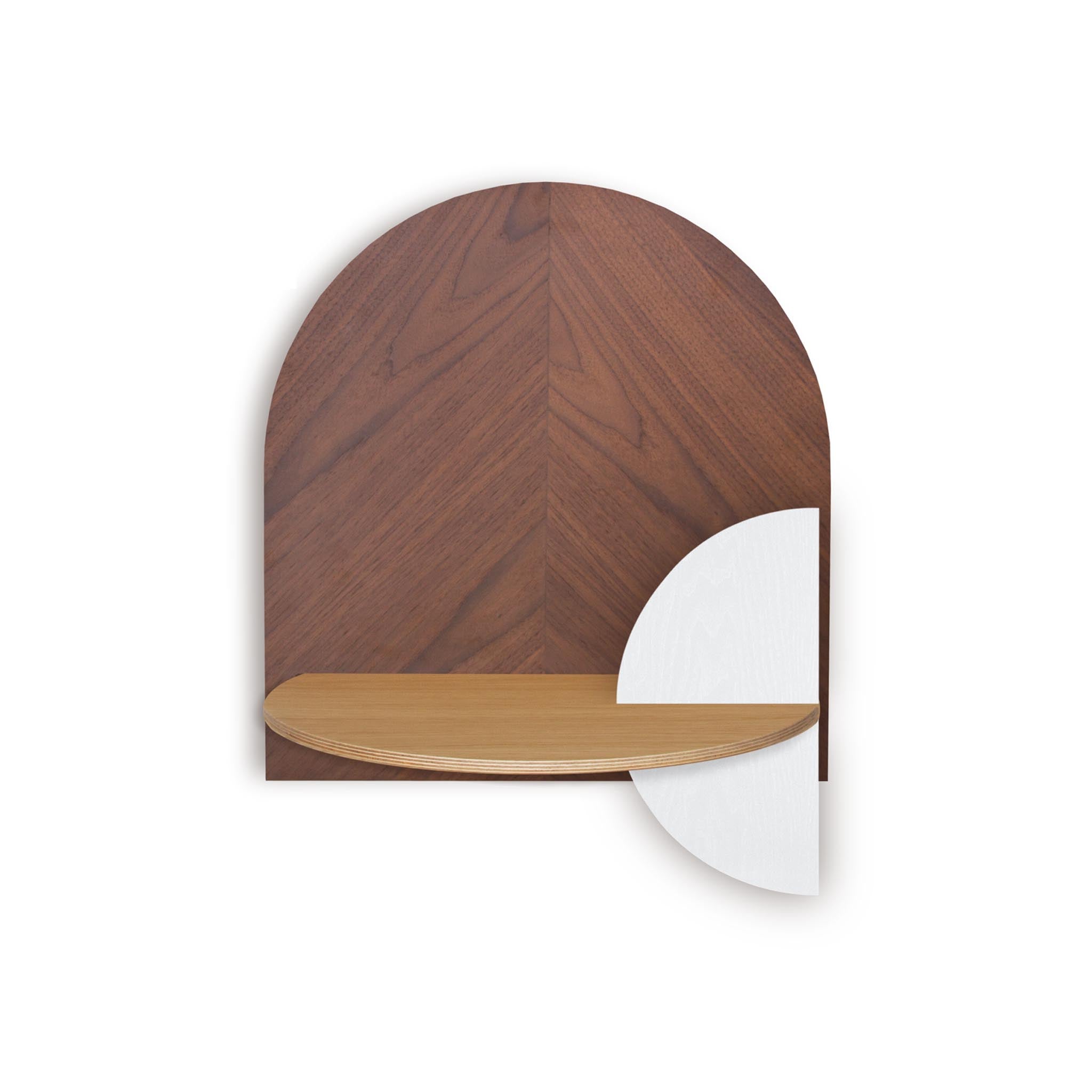 Alba Mesita de noche flotante DUO · Espiga de nogal