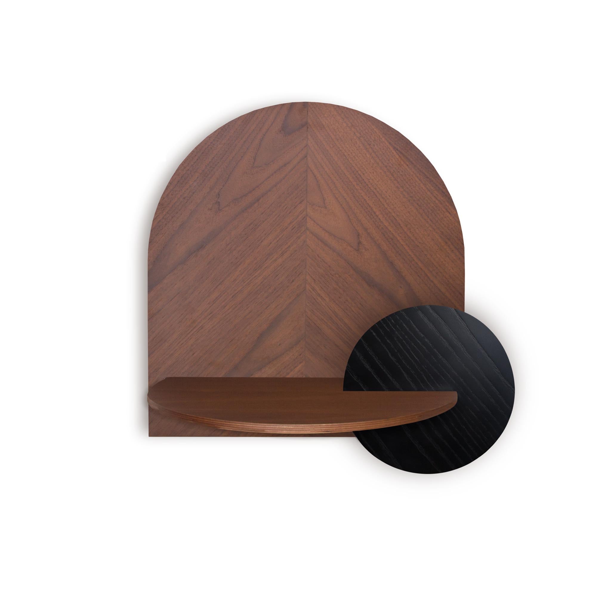 Alba Mesita de noche flotante DUO · Espiga de nogal