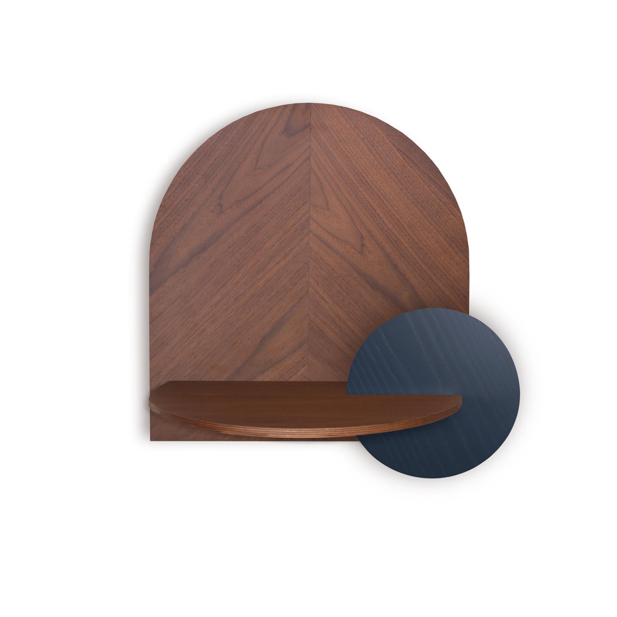 Alba Mesita de noche flotante DUO · Espiga de nogal