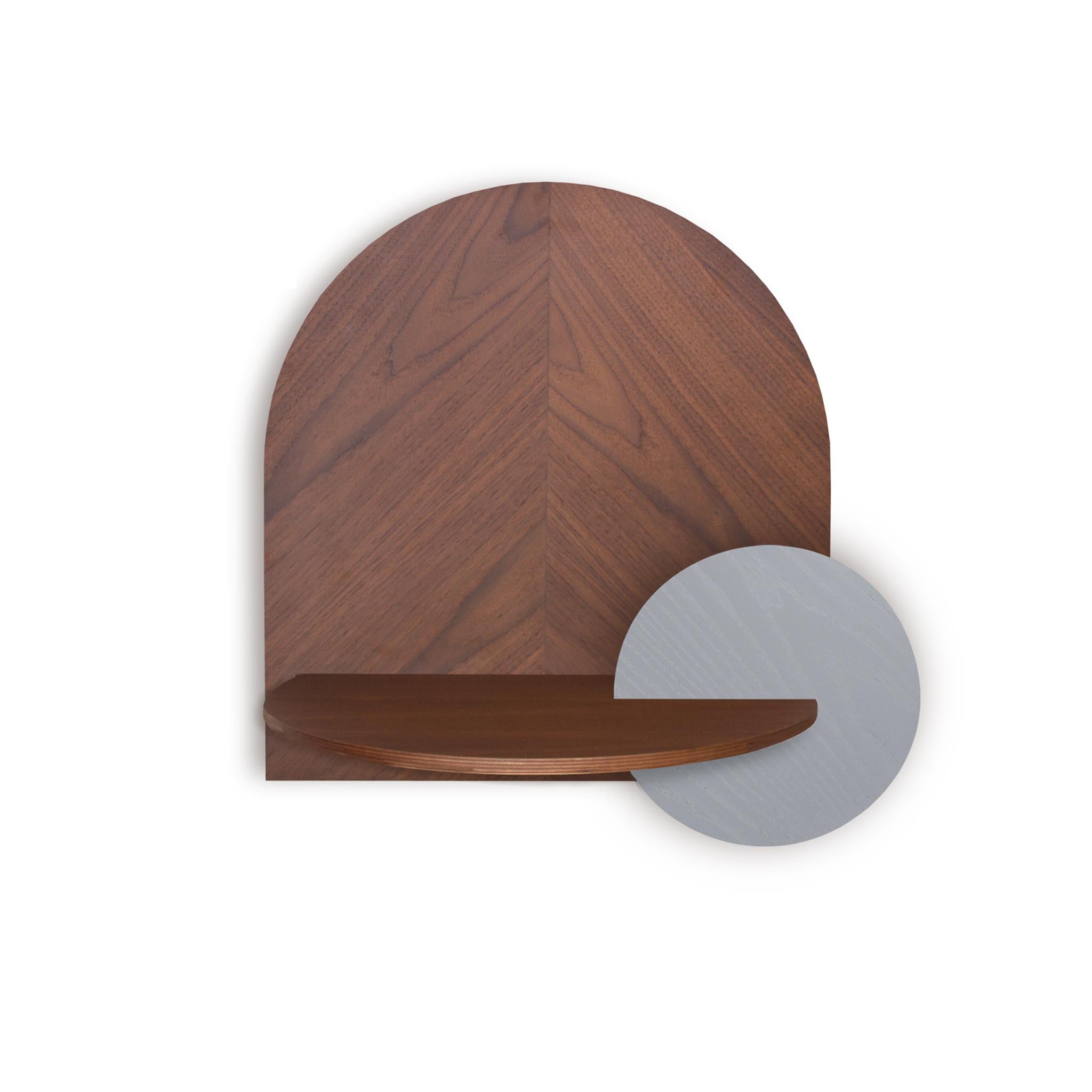 Alba Mesita de noche flotante DUO · Espiga de nogal