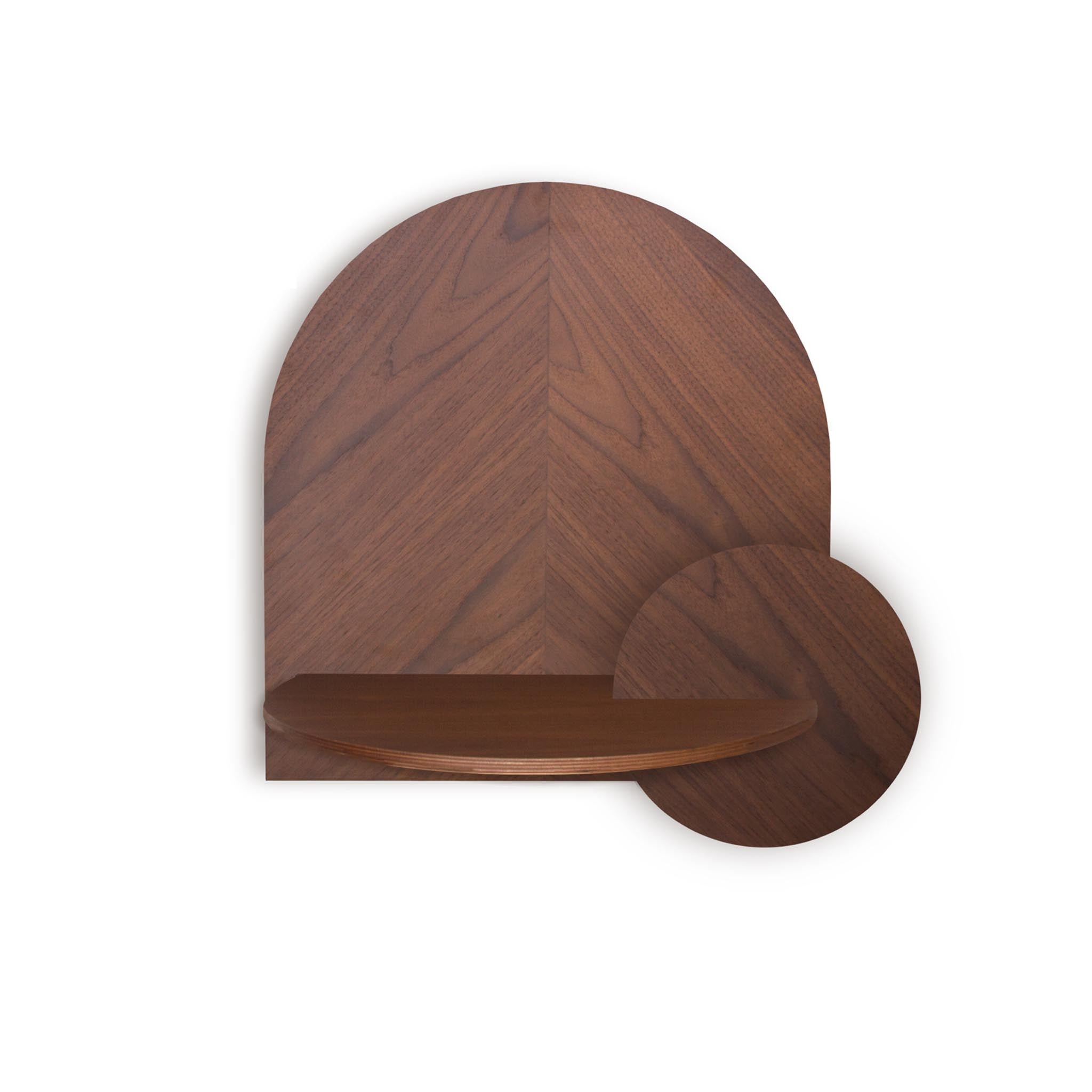 Alba Mesita de noche flotante DUO · Espiga de nogal