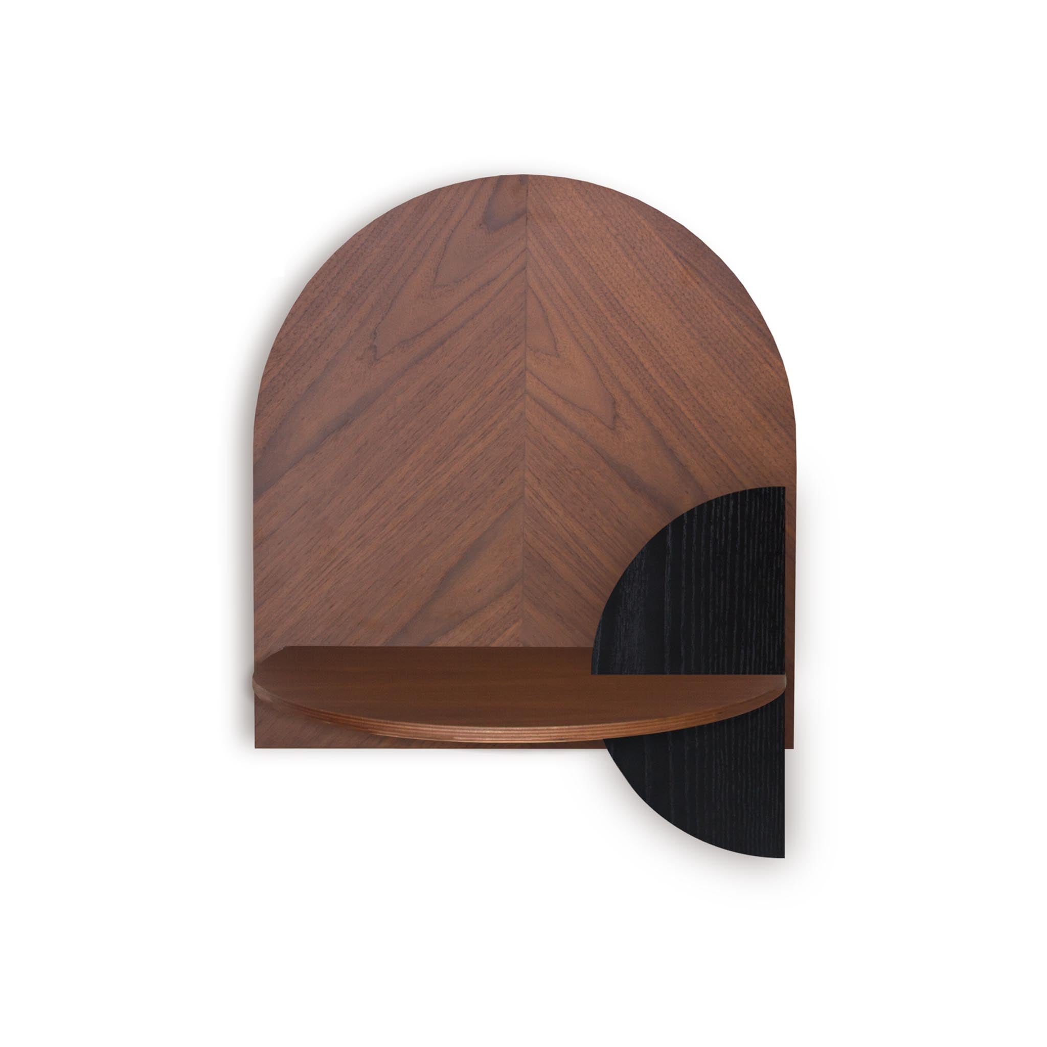 Alba Mesita de noche flotante DUO · Espiga de nogal