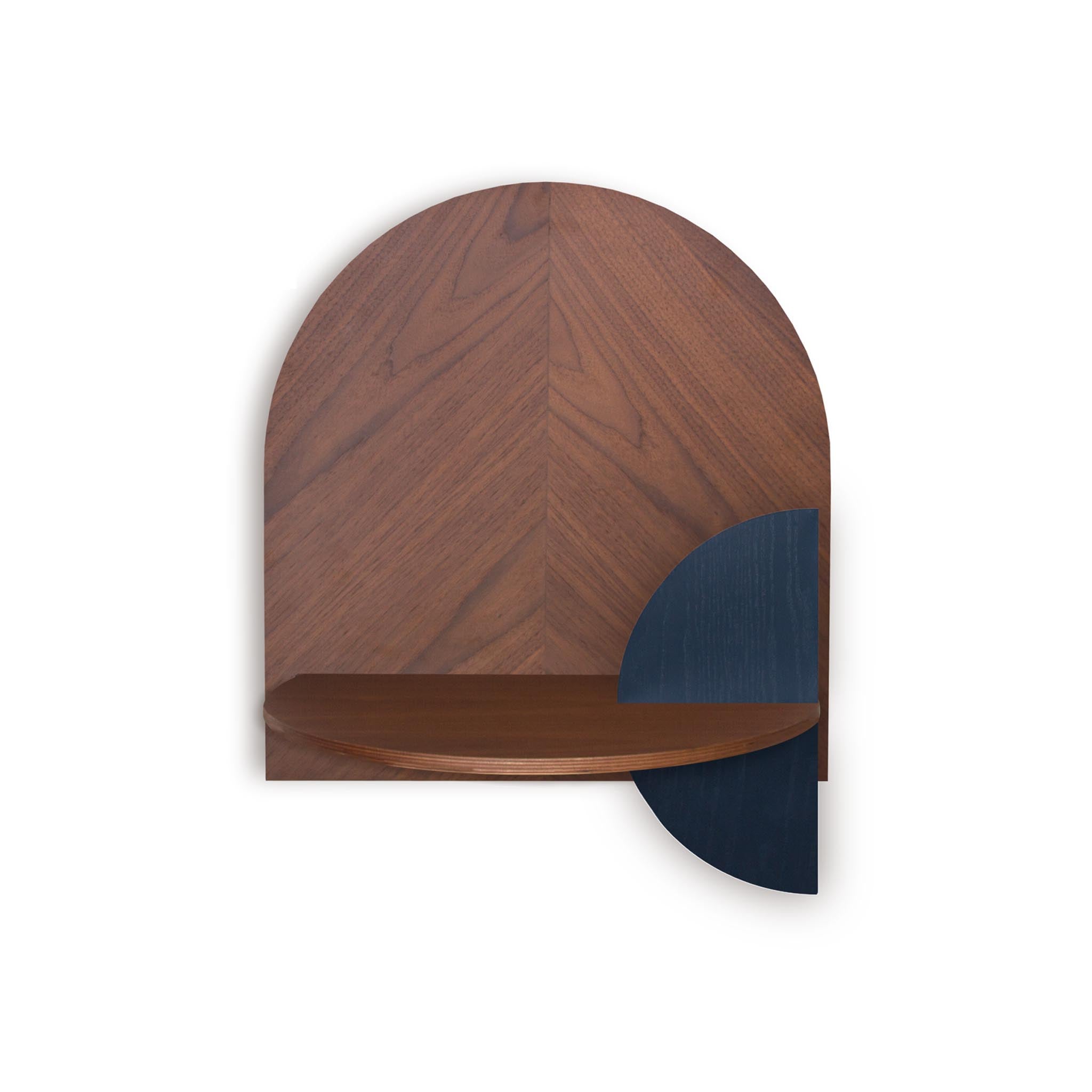 Alba Mesita de noche flotante DUO · Espiga de nogal