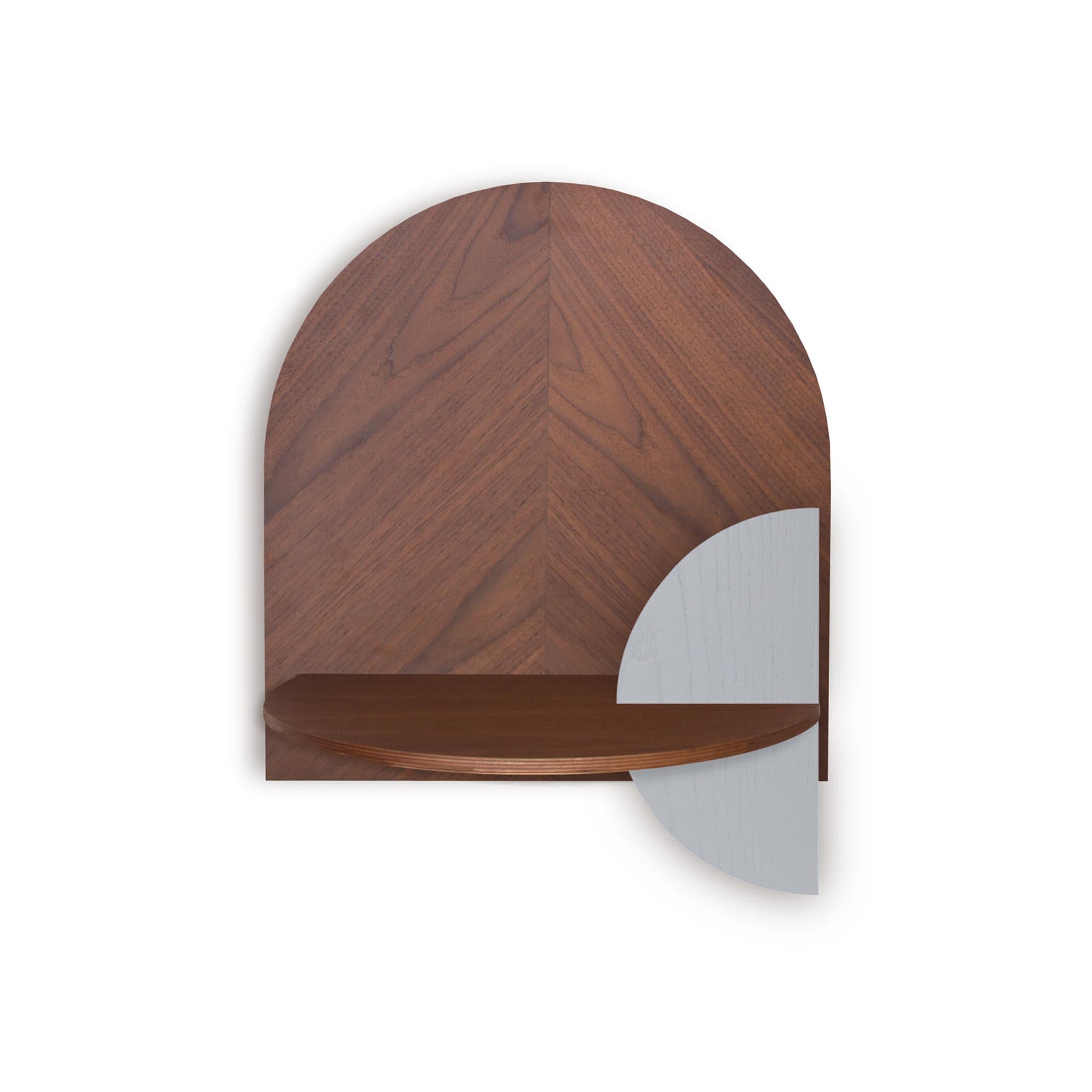 Alba Mesita de noche flotante DUO · Espiga de nogal