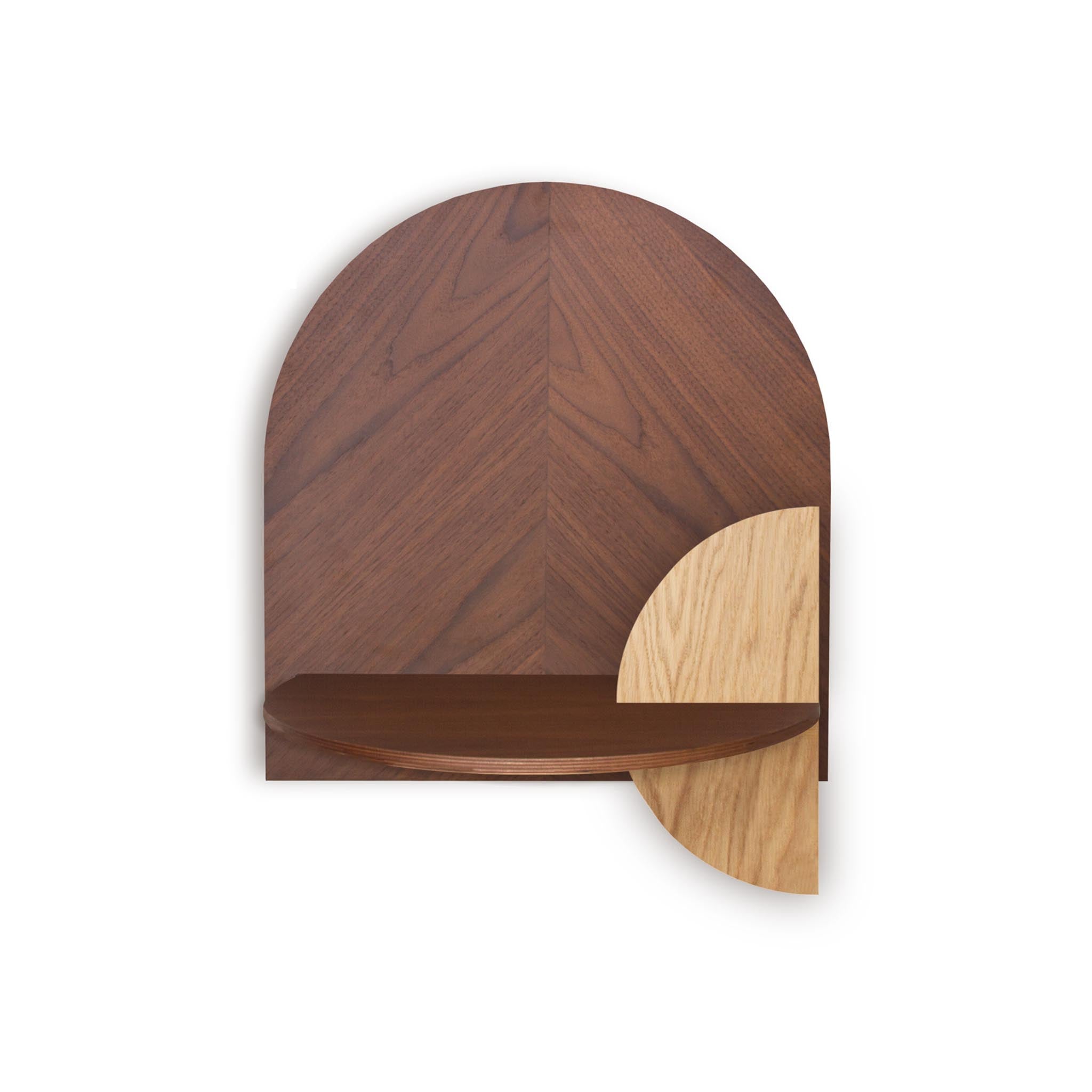 Alba Mesita de noche flotante DUO · Espiga de nogal