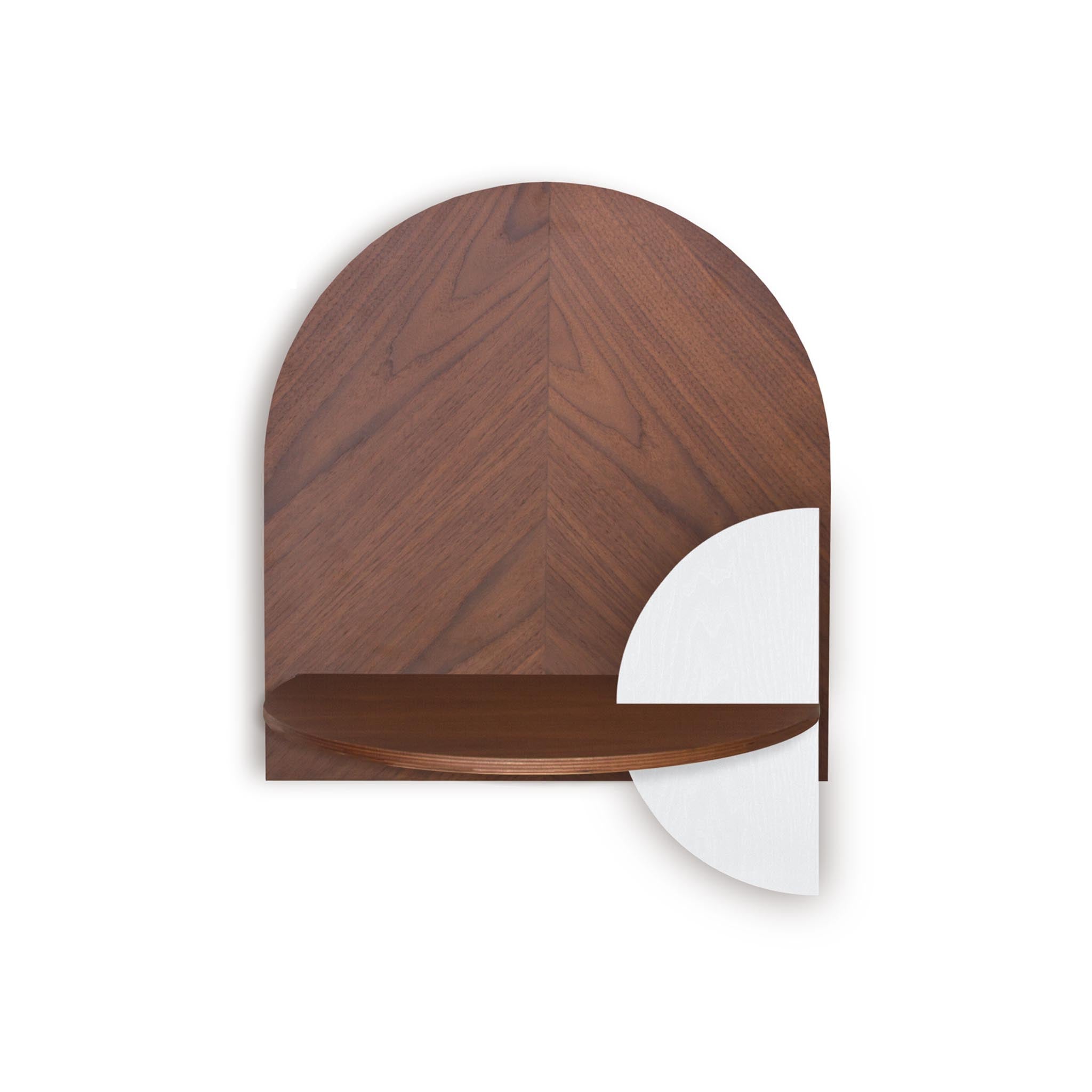 Alba Mesita de noche flotante DUO · Espiga de nogal