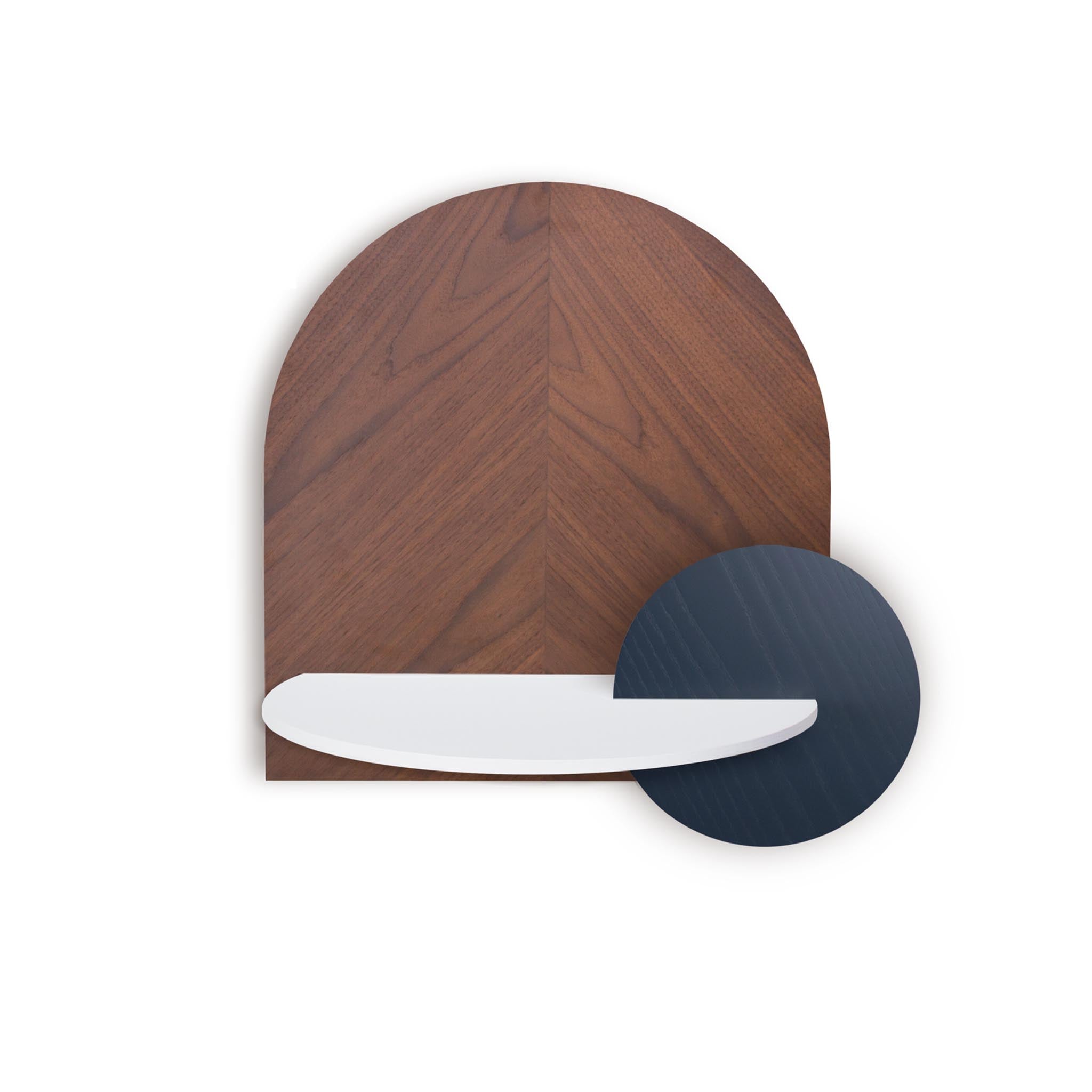 Alba Mesita de noche flotante DUO · Espiga de nogal