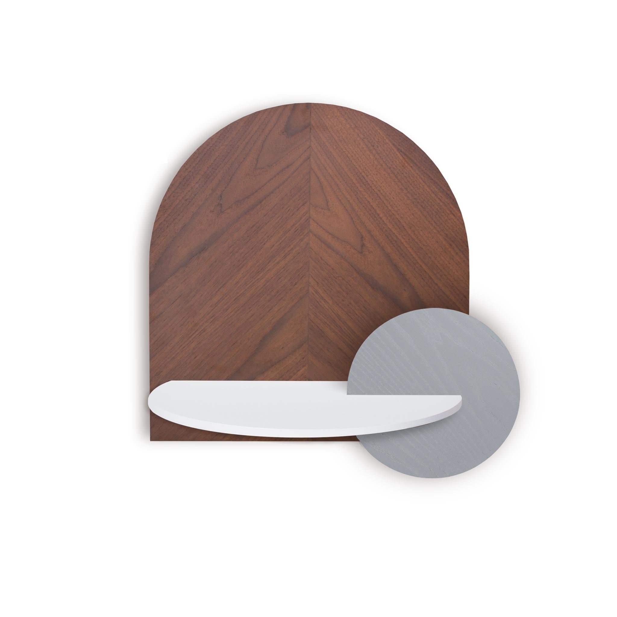 Alba Mesita de noche flotante DUO · Espiga de nogal