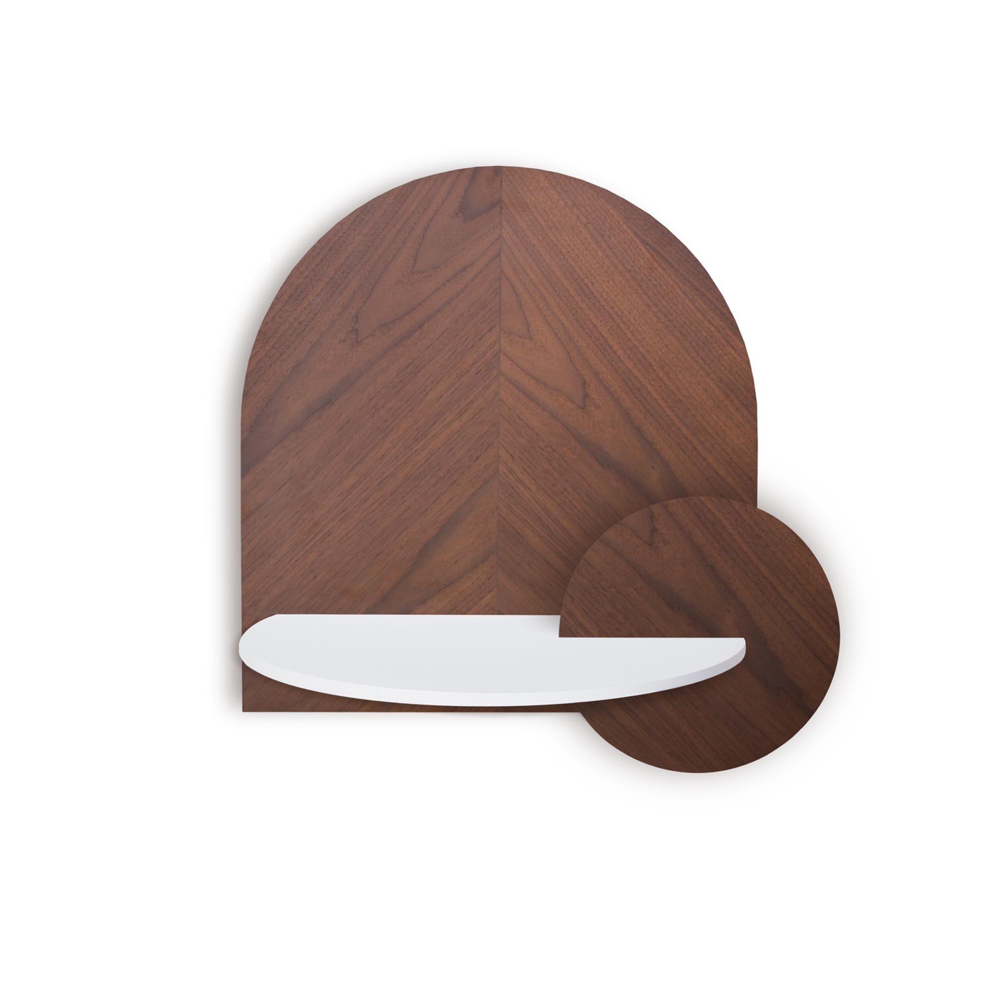 Alba Mesita de noche flotante DUO · Espiga de nogal