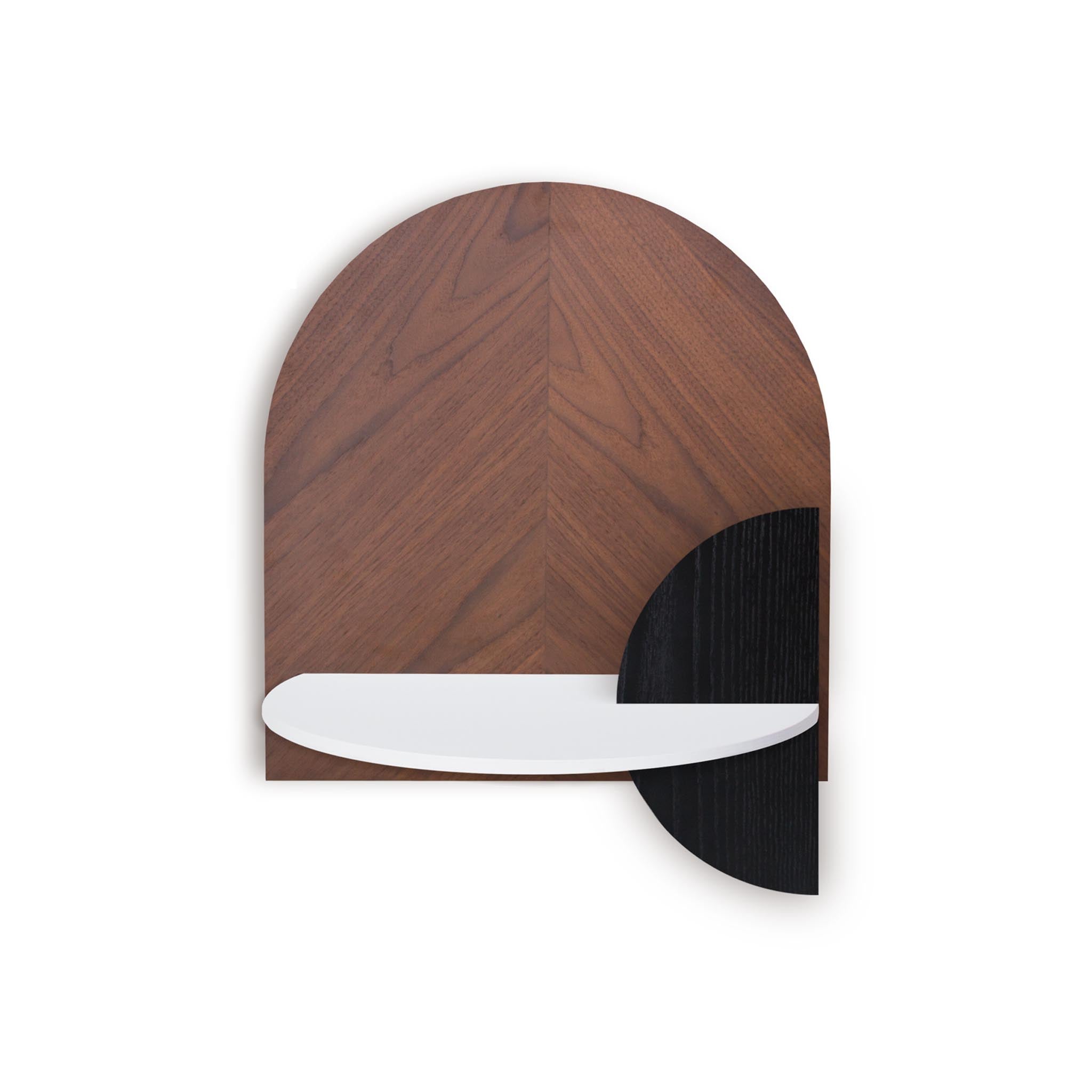 Alba Mesita de noche flotante DUO · Espiga de nogal