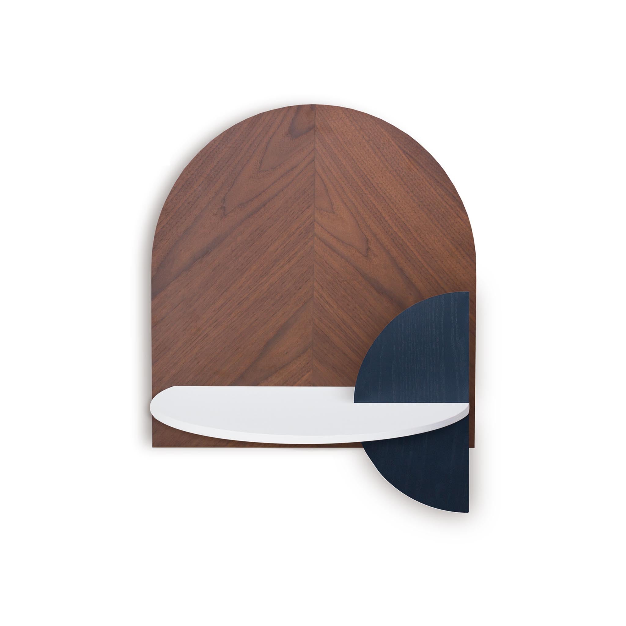 Alba Mesita de noche flotante DUO · Espiga de nogal