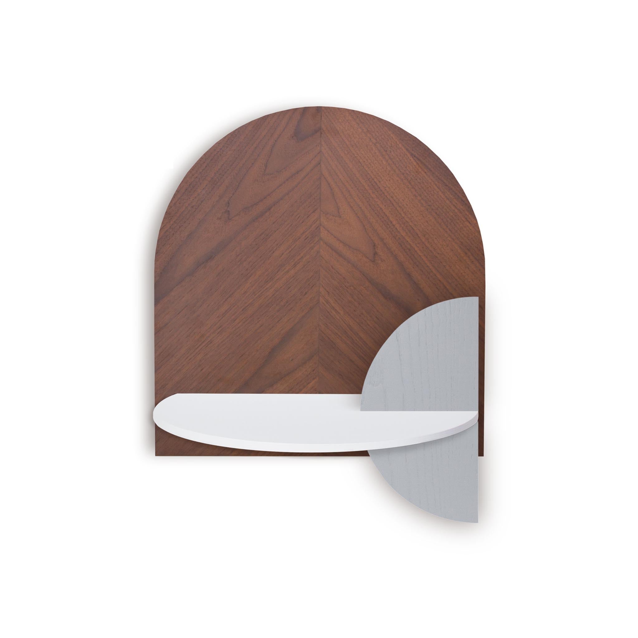 Alba Mesita de noche flotante DUO · Espiga de nogal