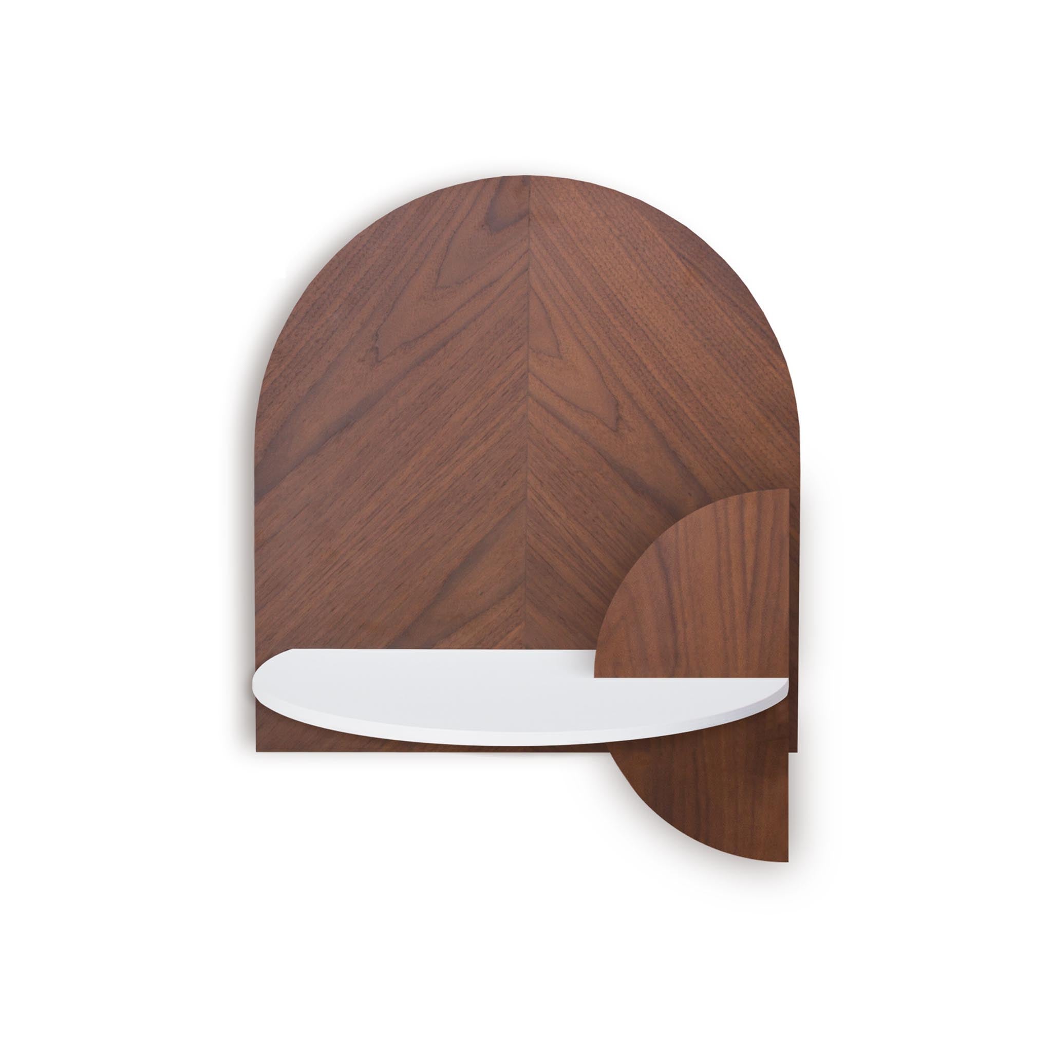 Alba Mesita de noche flotante DUO · Espiga de nogal