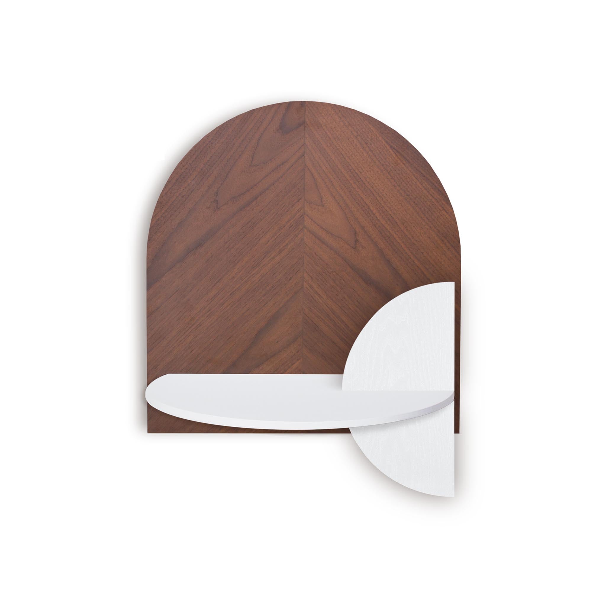 Alba Mesita de noche flotante DUO · Espiga de nogal