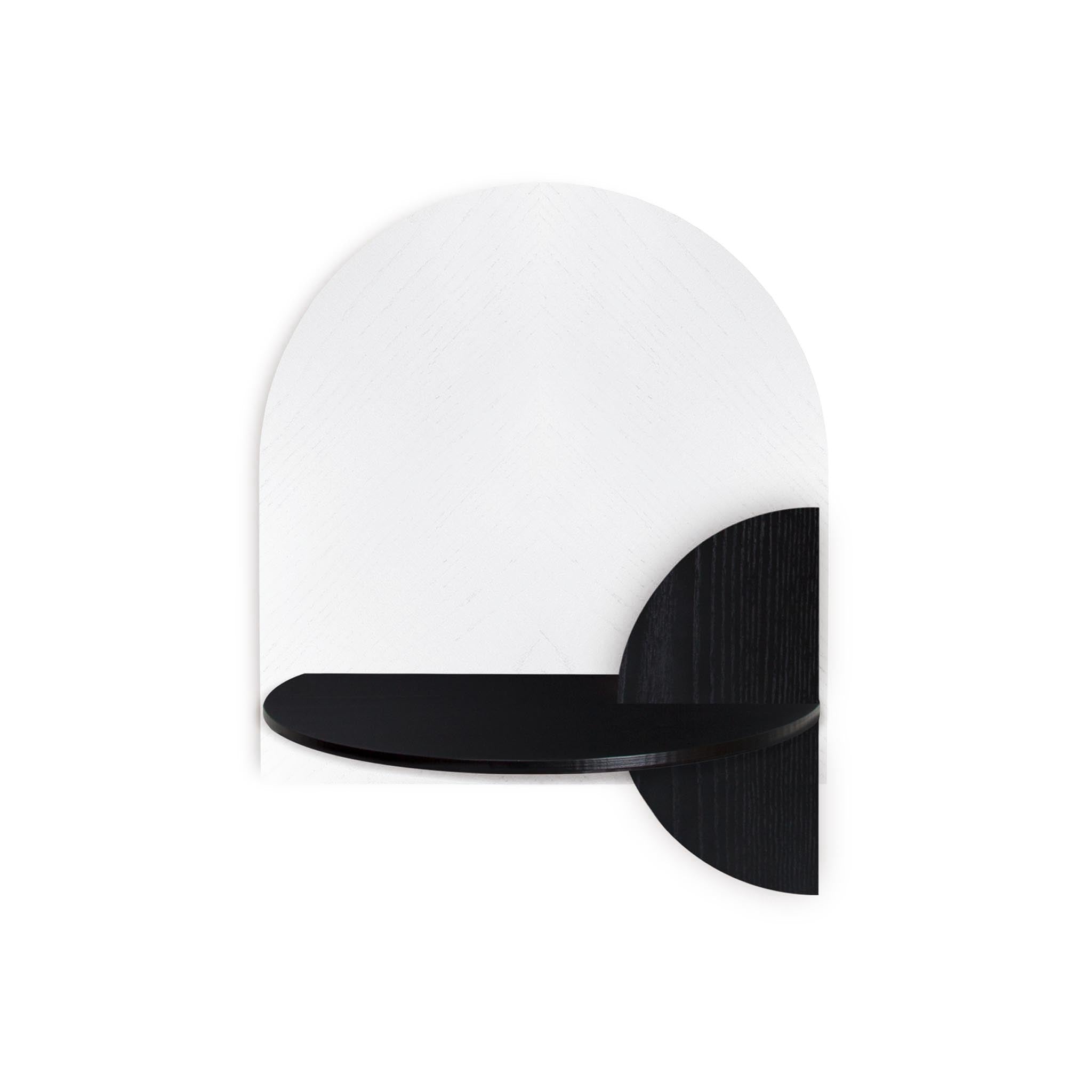 Alba Schwebender Nachttisch DUO · Weißes Fischgrätmuster