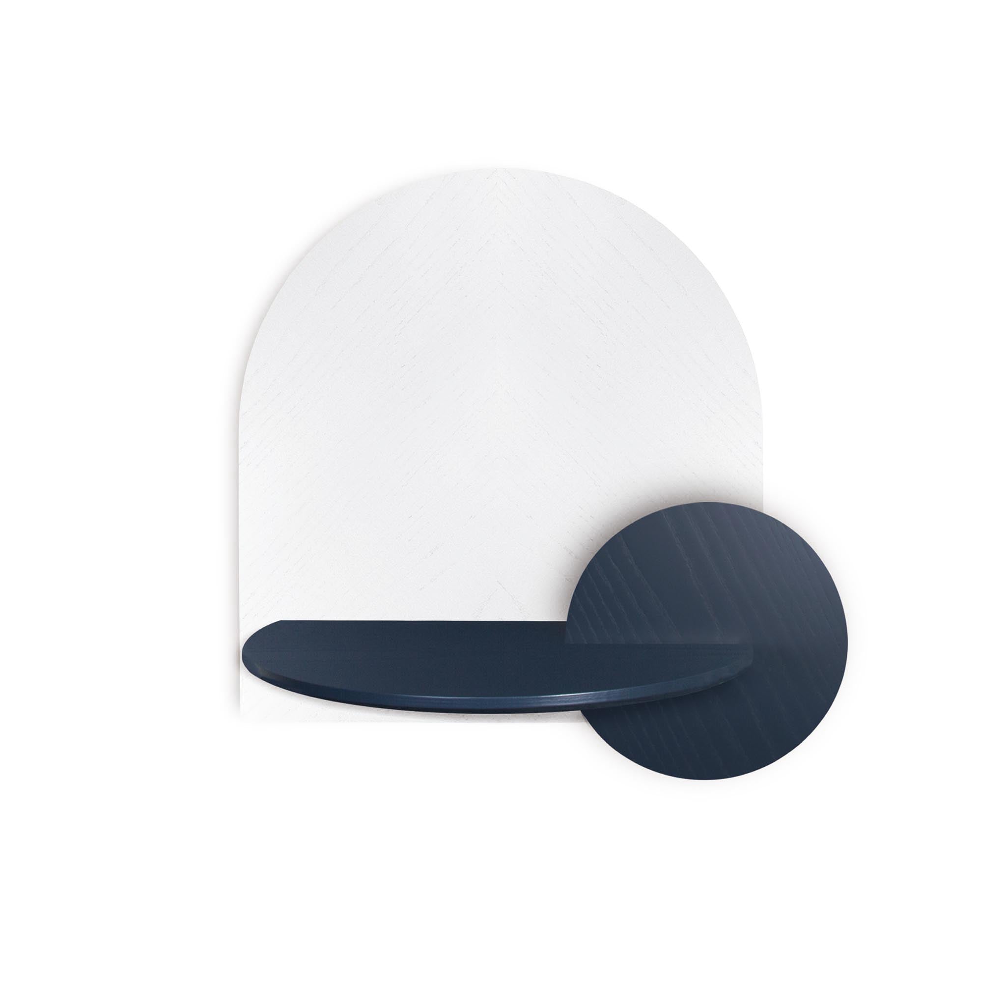 Alba Schwebender Nachttisch DUO · Weißes Fischgrätmuster