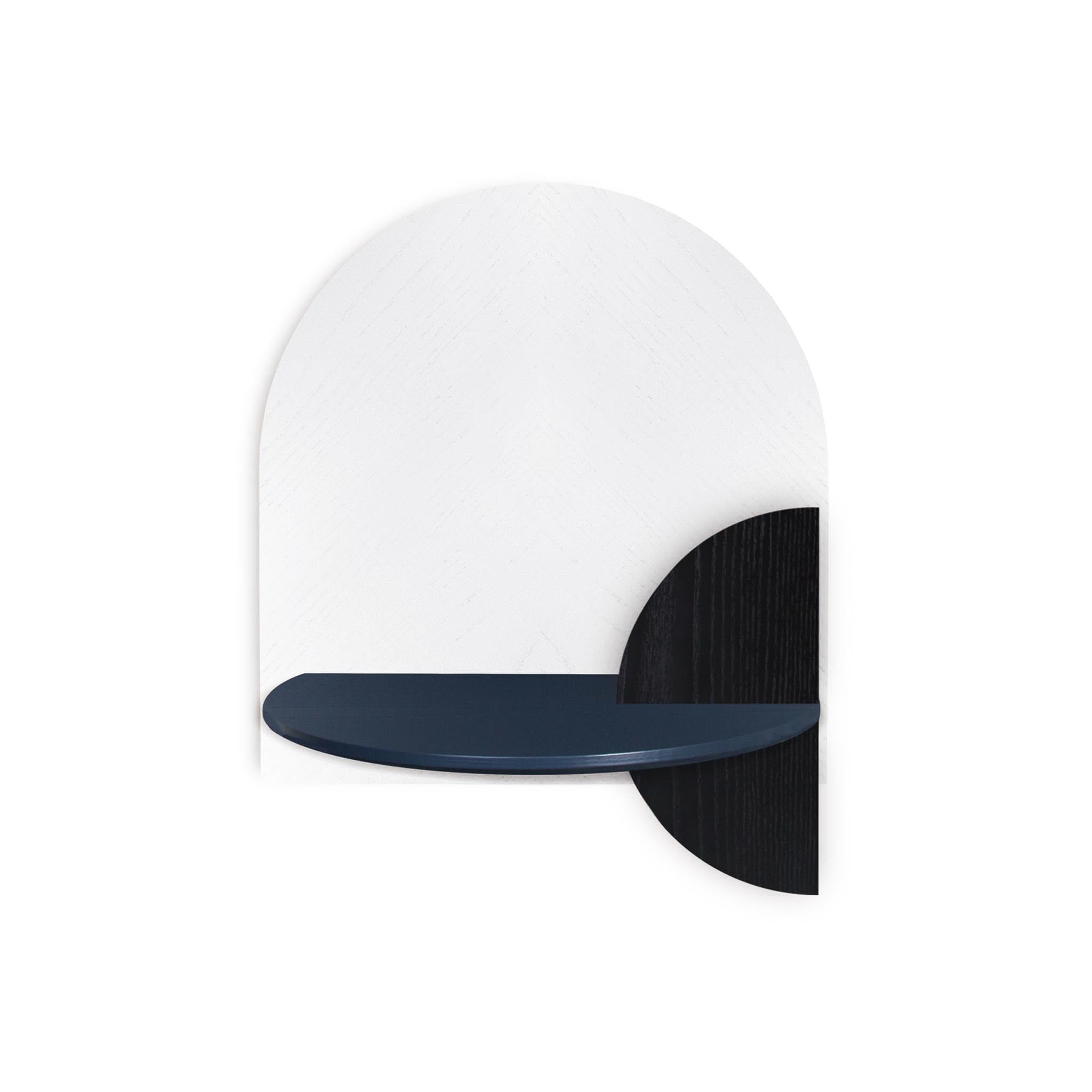 Alba Schwebender Nachttisch DUO · Weißes Fischgrätmuster