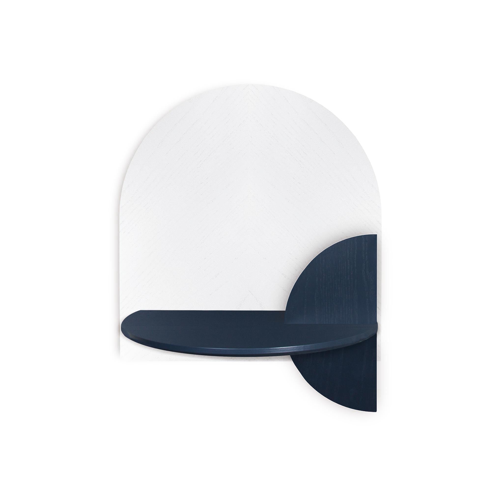 Alba Schwebender Nachttisch DUO · Weißes Fischgrätmuster