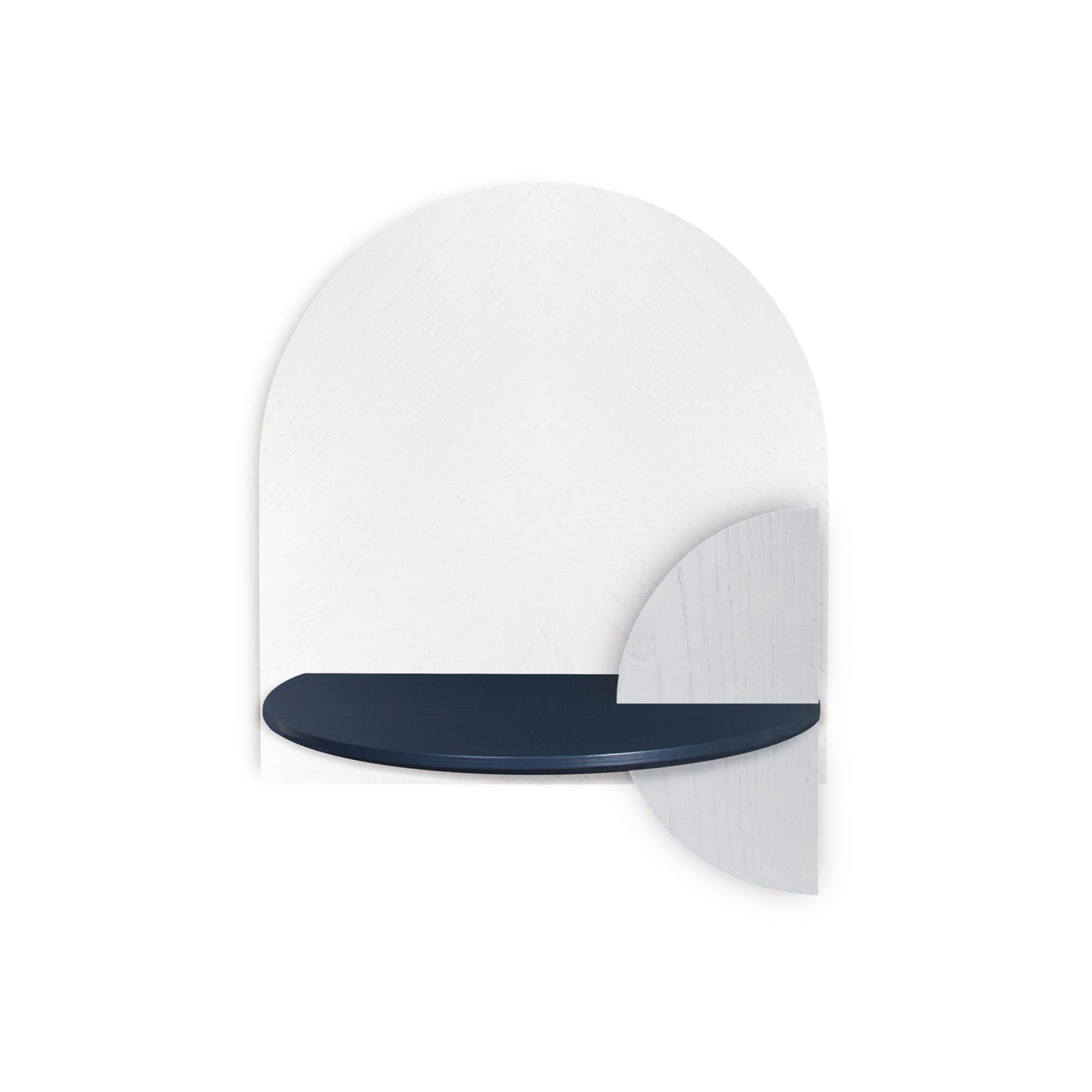 Alba Schwebender Nachttisch DUO · Weißes Fischgrätmuster