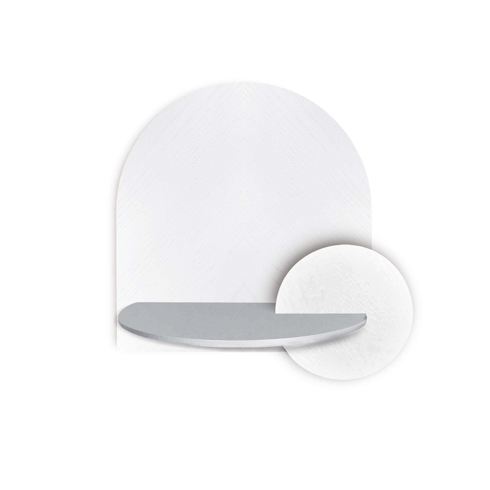 Alba Schwebender Nachttisch DUO · Weißes Fischgrätmuster