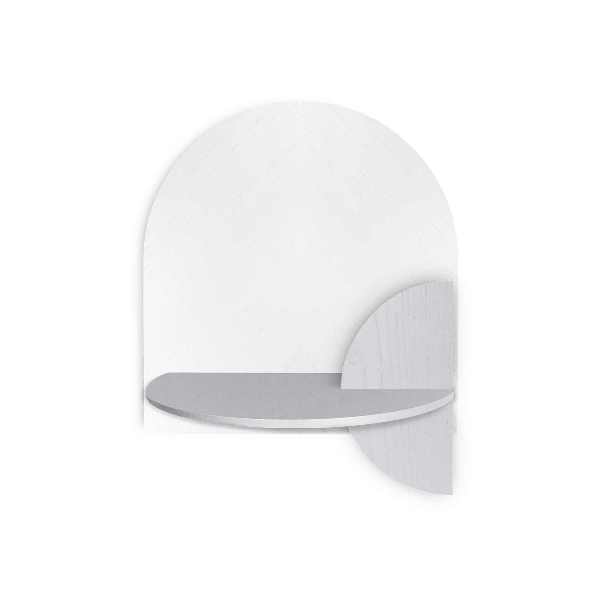 Alba Schwebender Nachttisch DUO · Weißes Fischgrätmuster