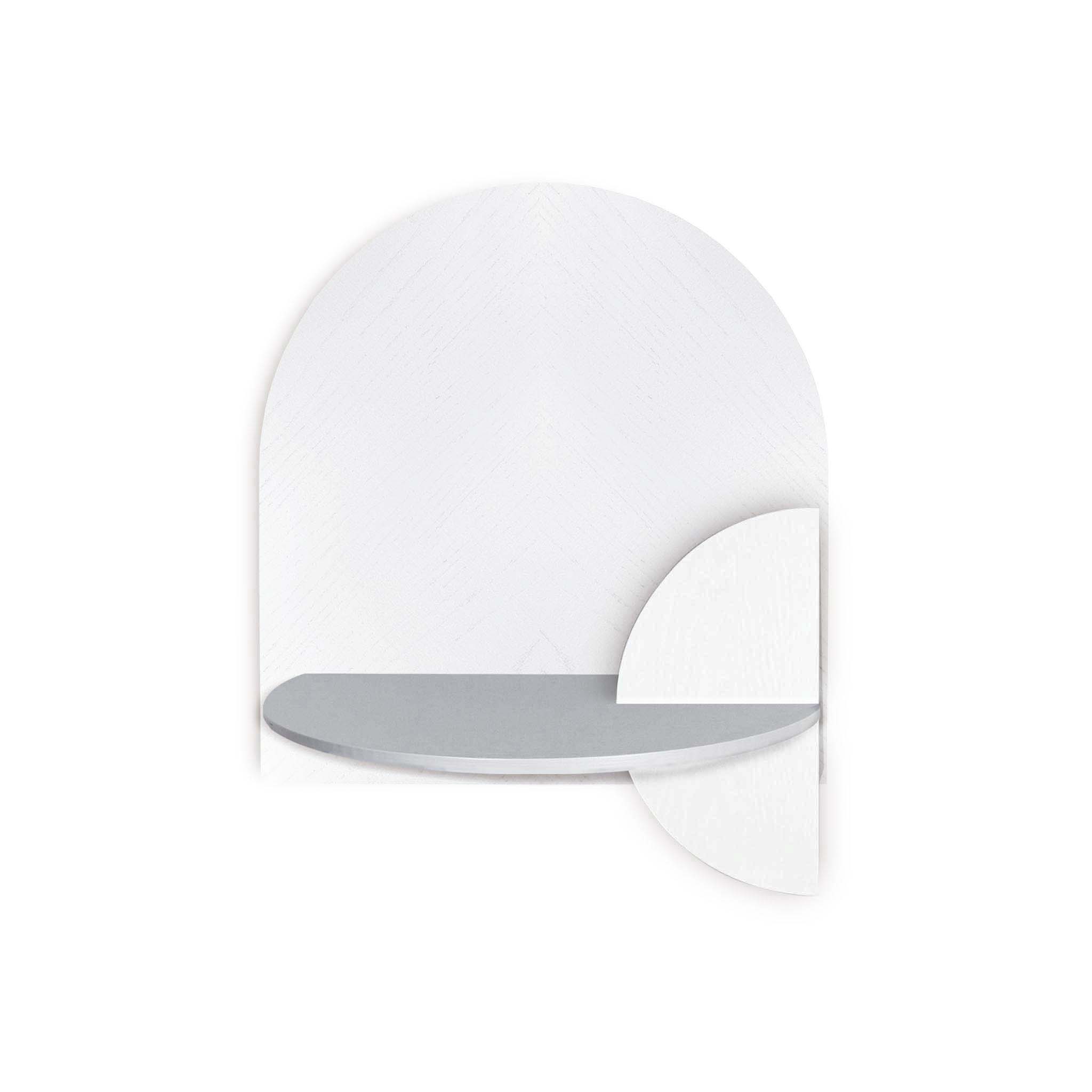 Alba Schwebender Nachttisch DUO · Weißes Fischgrätmuster