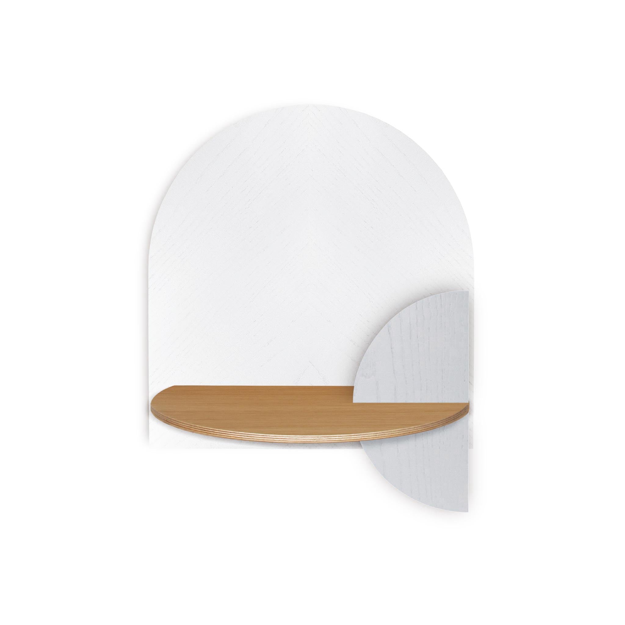 Alba Schwebender Nachttisch DUO · Weißes Fischgrätmuster