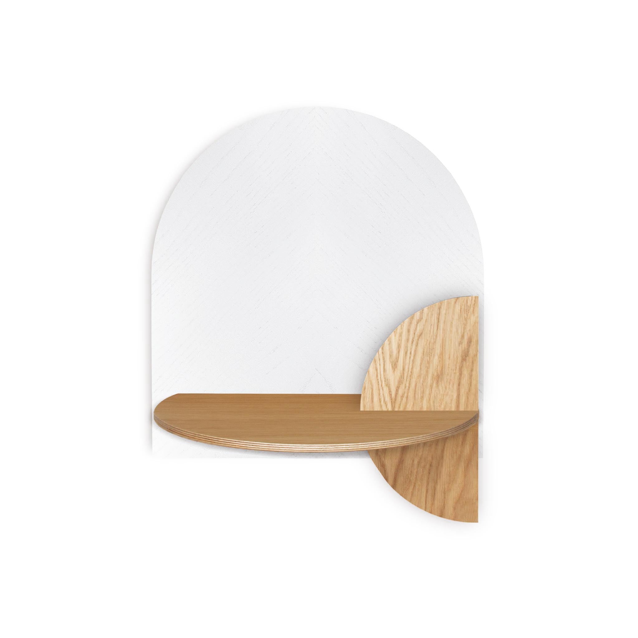 Alba Schwebender Nachttisch DUO · Weißes Fischgrätmuster