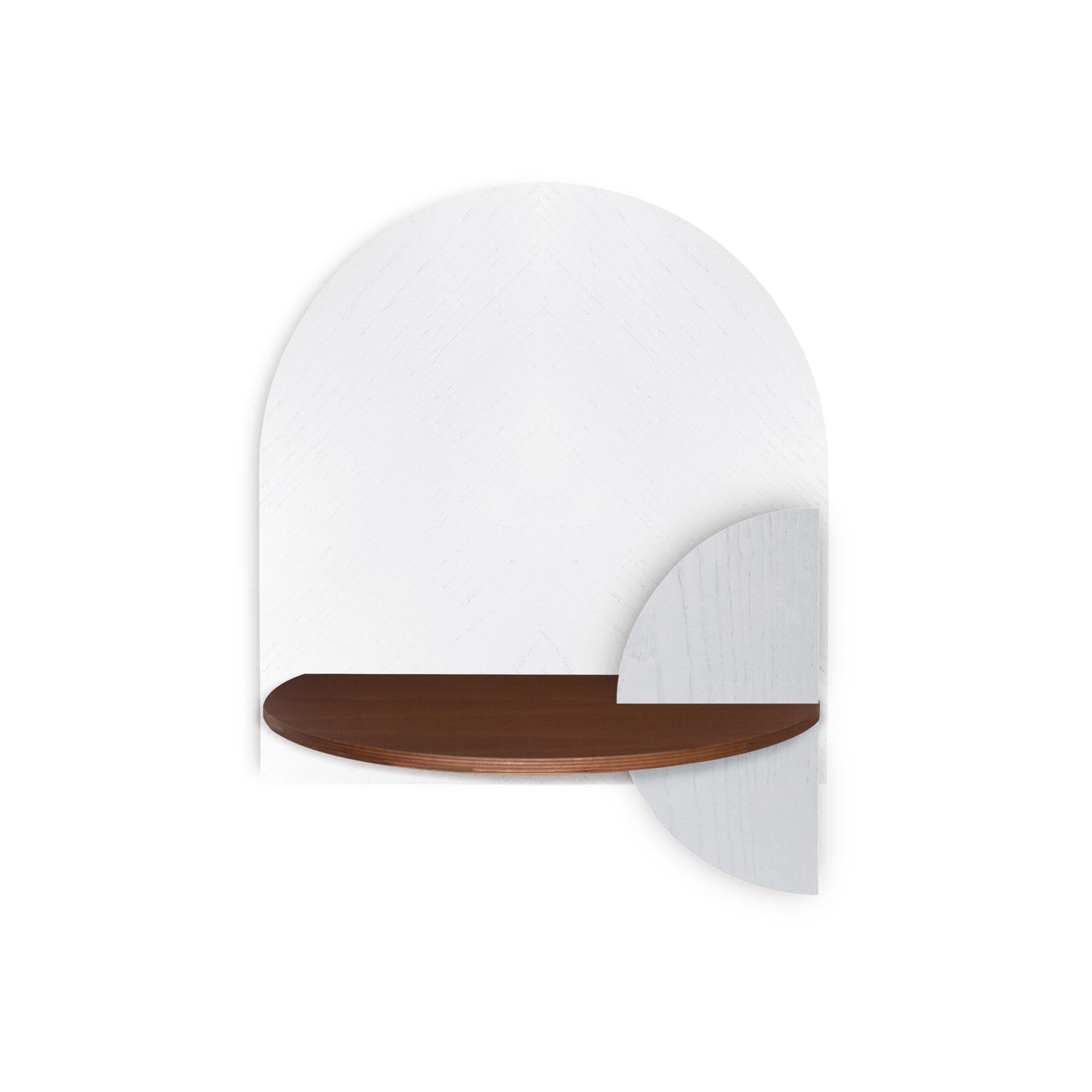 Alba Schwebender Nachttisch DUO · Weißes Fischgrätmuster