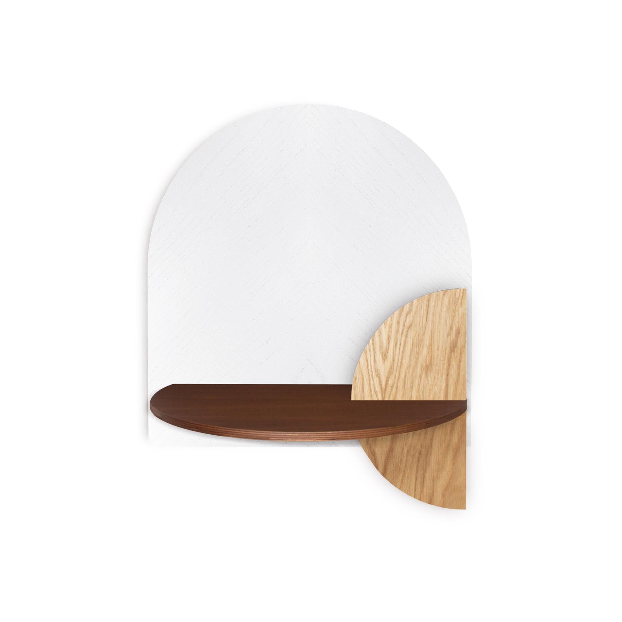 Alba Schwebender Nachttisch DUO · Weißes Fischgrätmuster