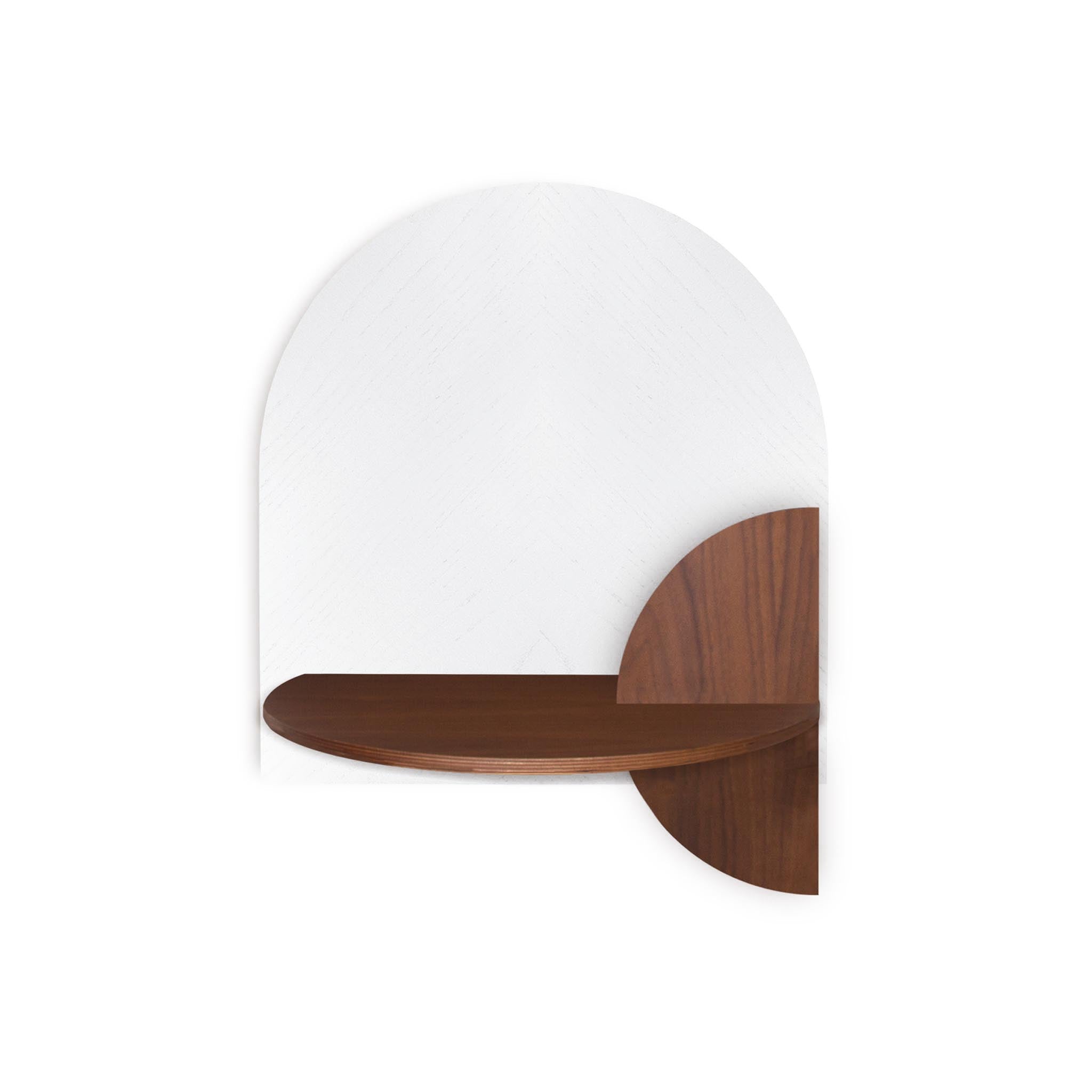 Alba Schwebender Nachttisch DUO · Weißes Fischgrätmuster