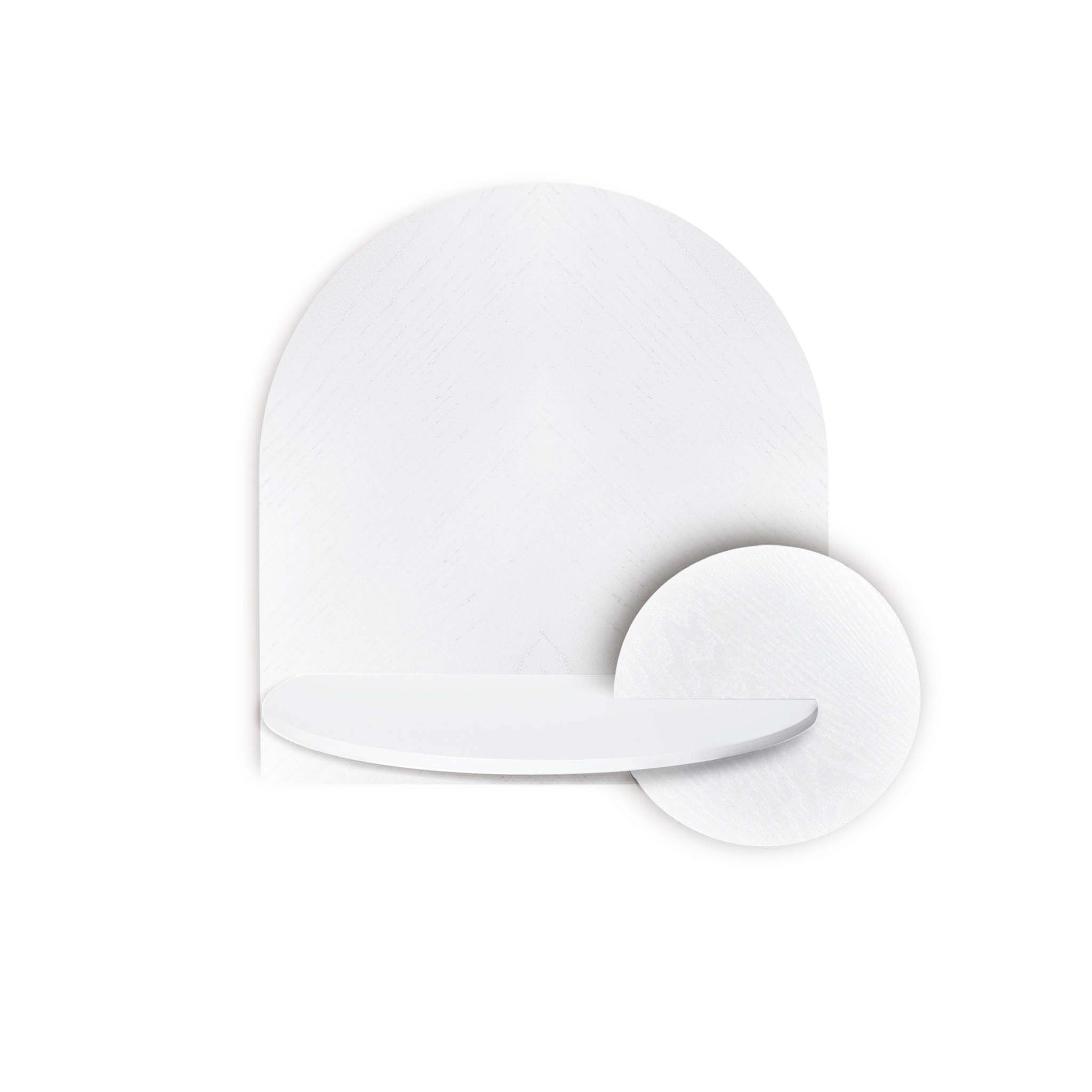 Alba Schwebender Nachttisch DUO · Weißes Fischgrätmuster