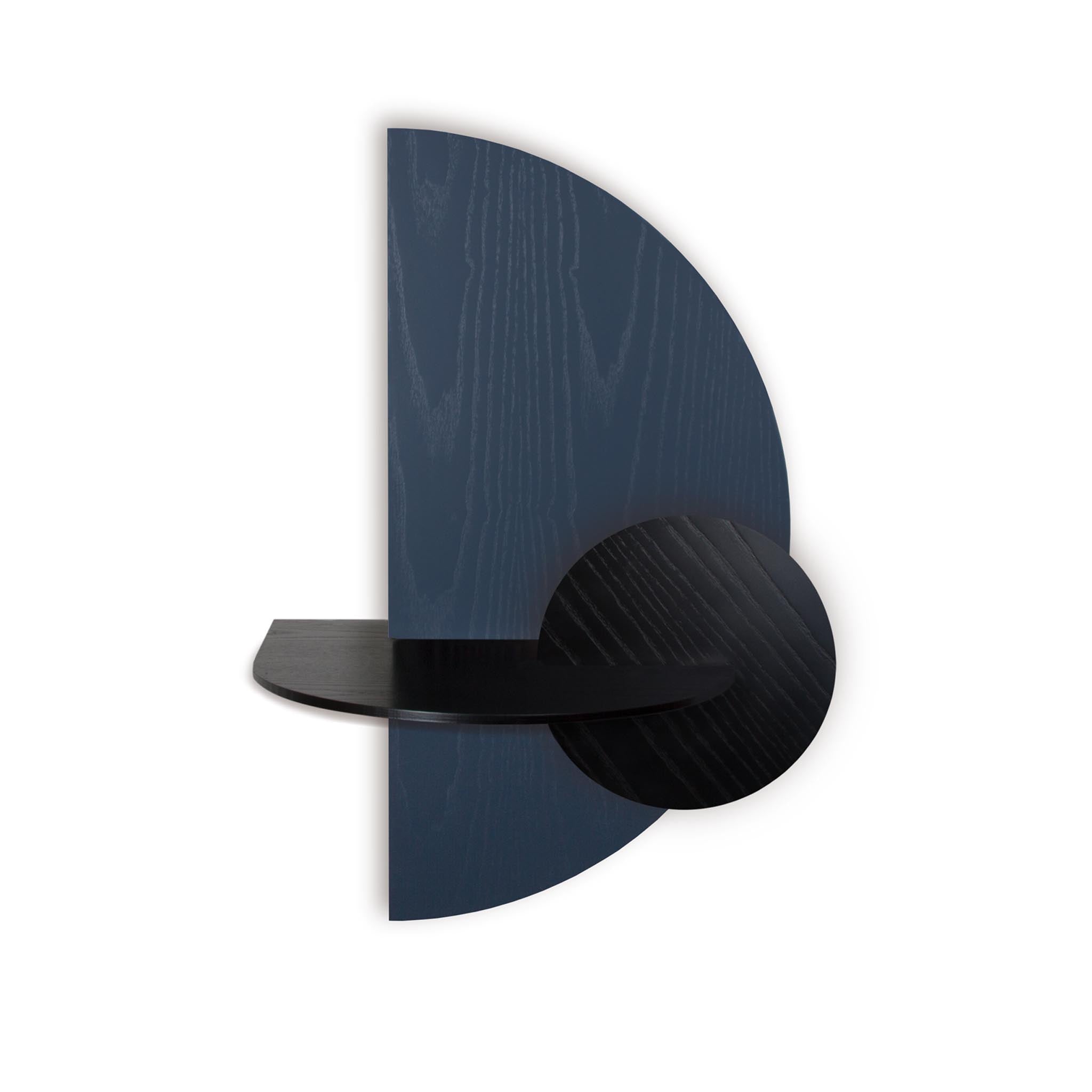 Alba Table de chevet flottante DUO · Demi-cercle bleu
