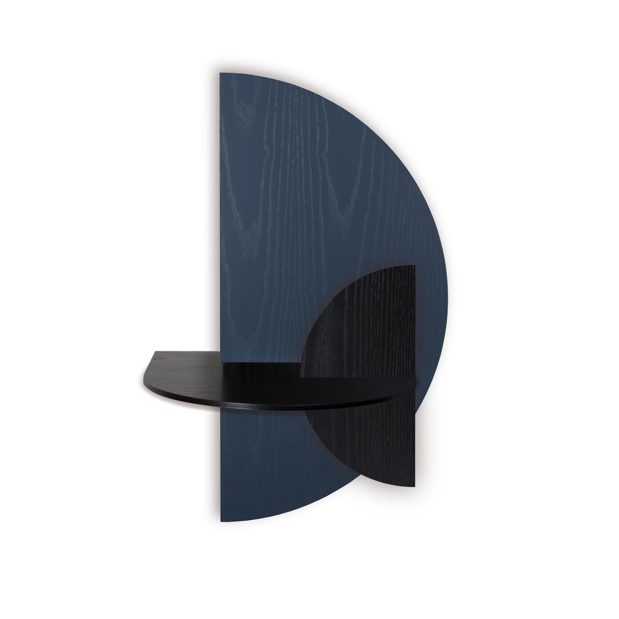 Alba Table de chevet flottante DUO · Demi-cercle bleu