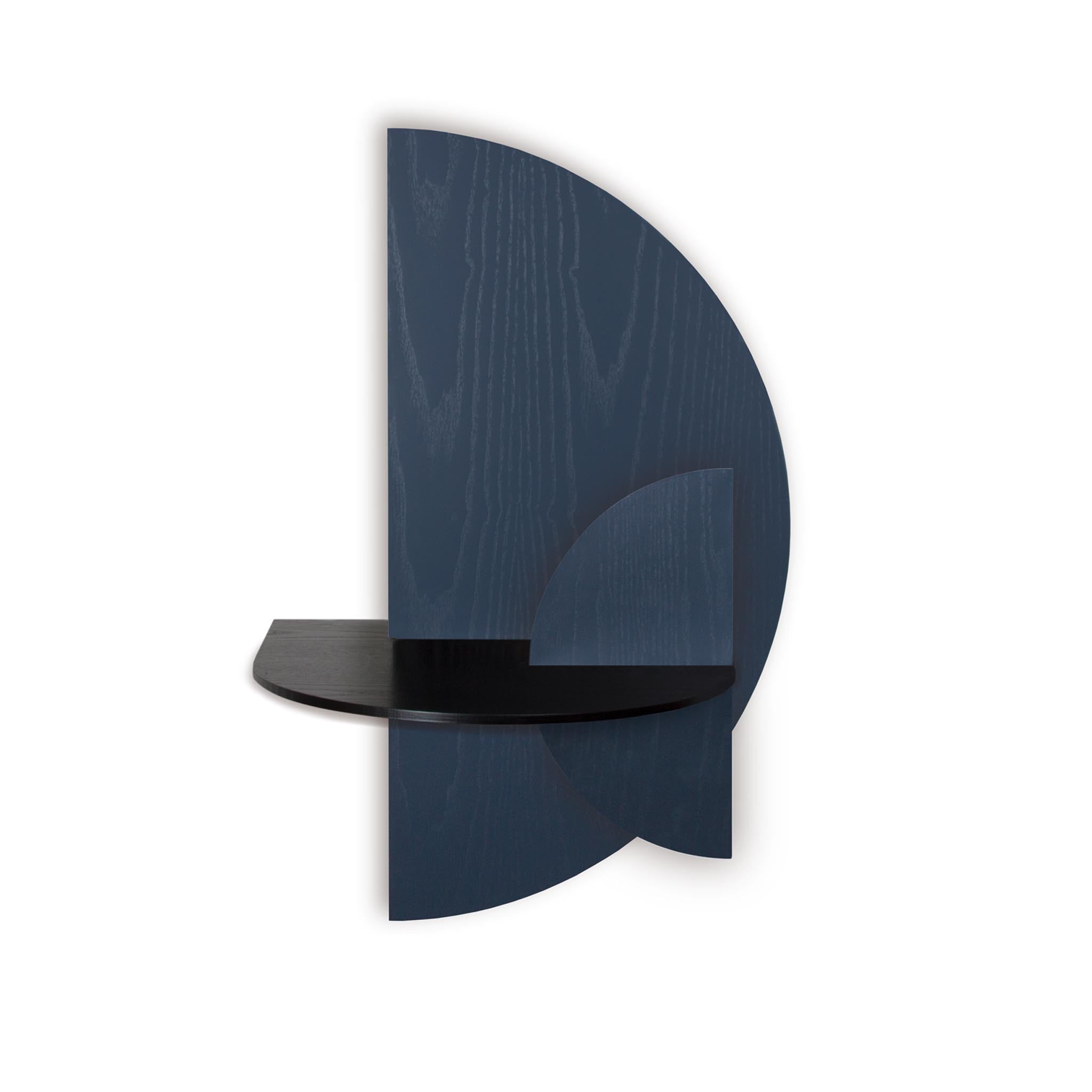 Alba Table de chevet flottante DUO · Demi-cercle bleu