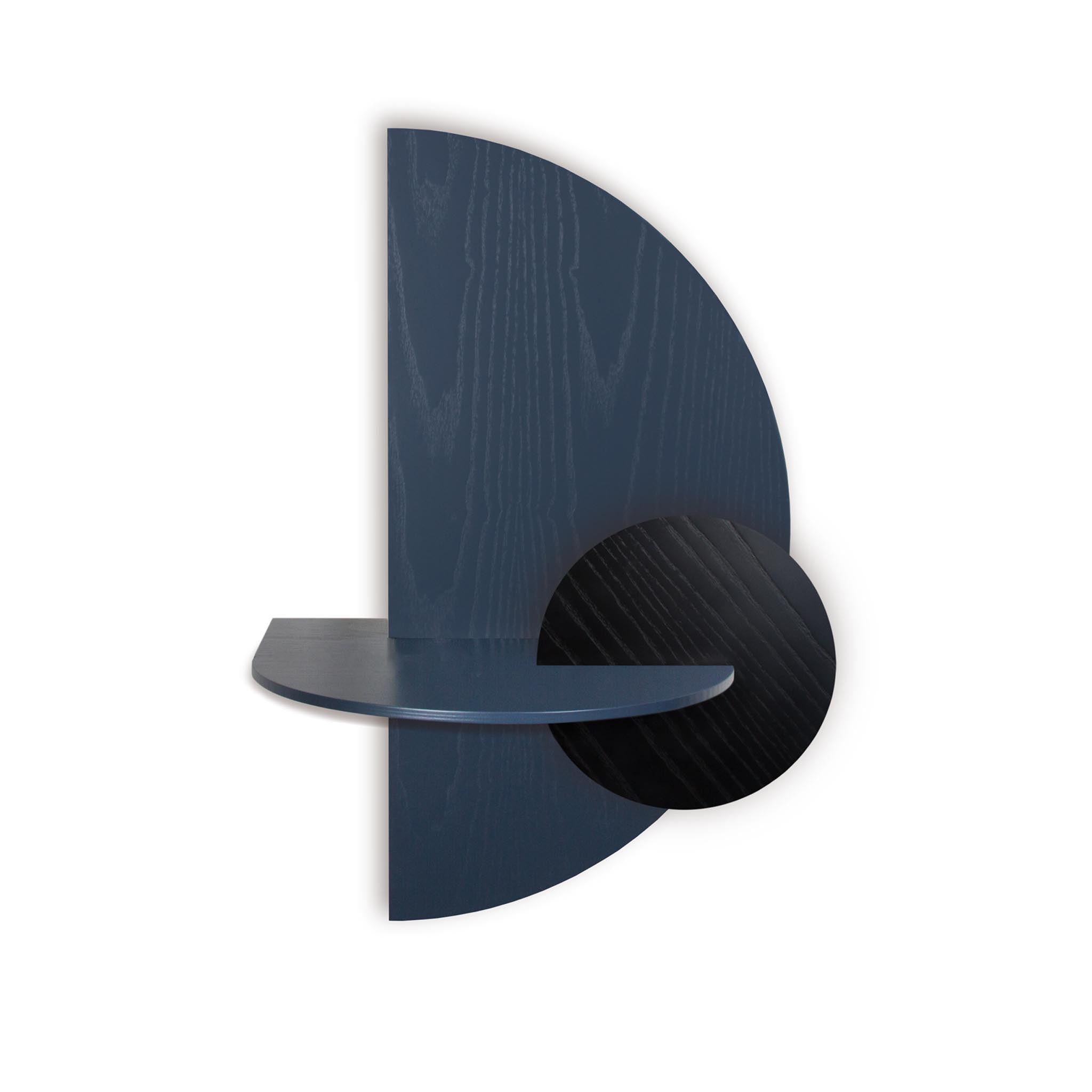 Alba Table de chevet flottante DUO · Demi-cercle bleu